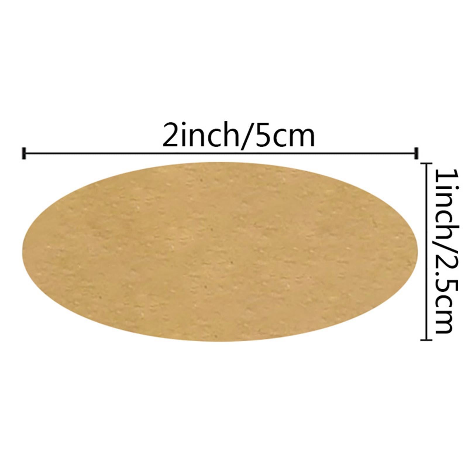 Kraft Paper Stickers DIY Oval Blank Labels for Retail Store Package Wrapping