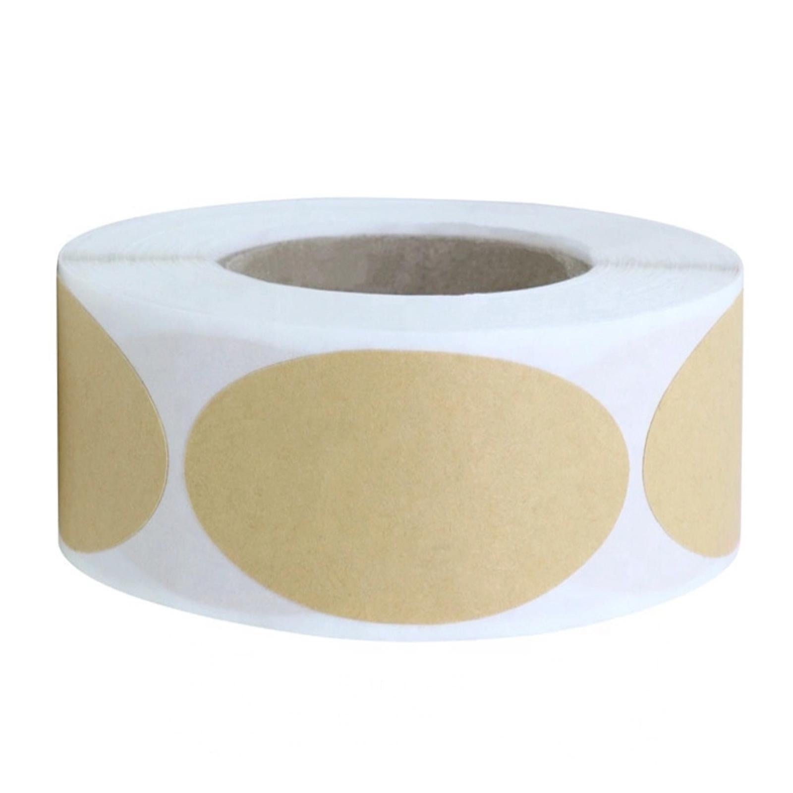 Kraft Paper Stickers DIY Oval Blank Labels for Retail Store Package Wrapping