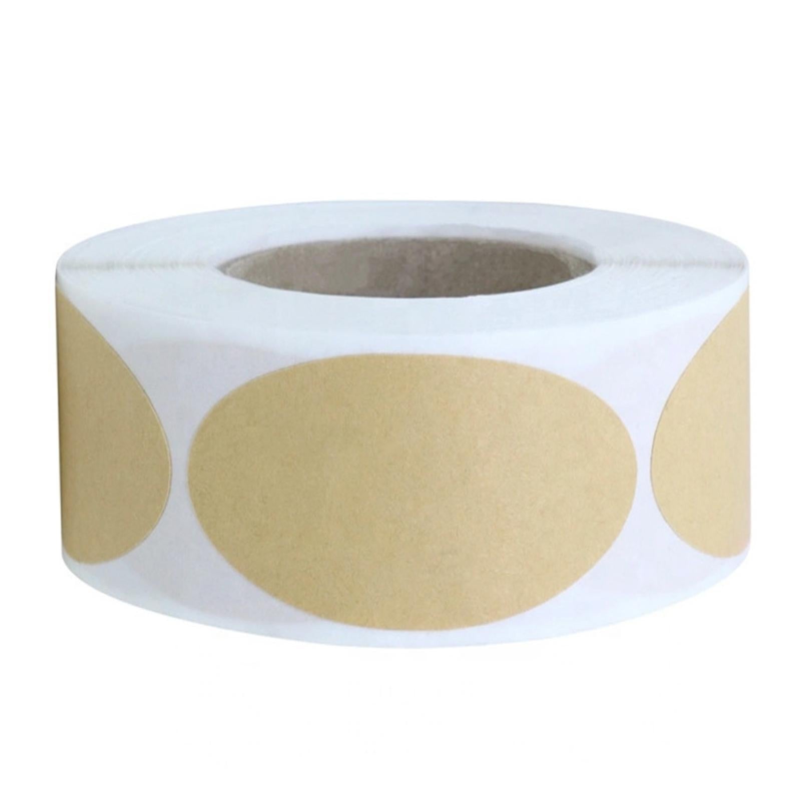 Kraft Paper Stickers DIY Oval Blank Labels for Retail Store Package Wrapping