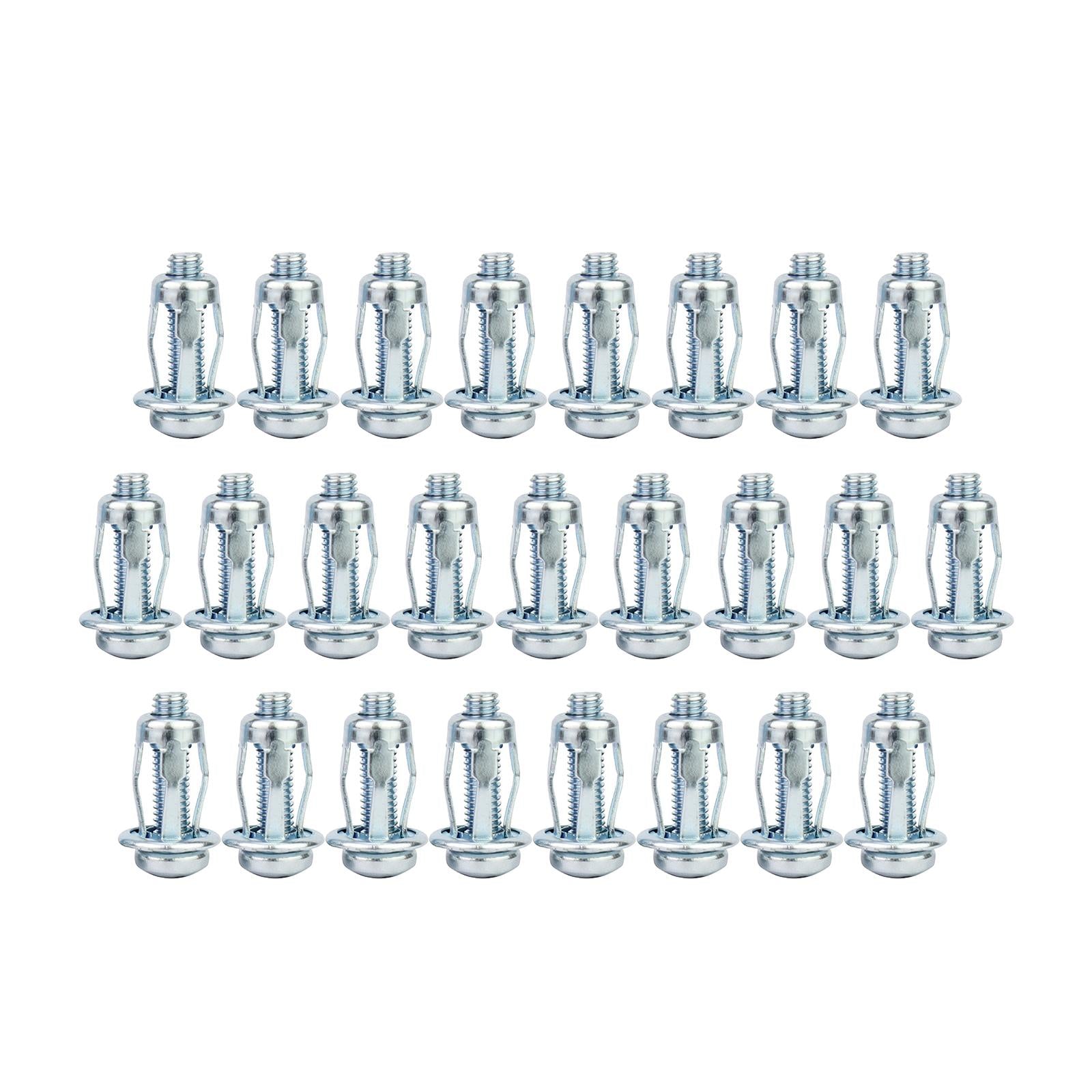 25 Pieces Jack Nuts for Metal Dowels for Fixing Picture Curtain Installation 6x25