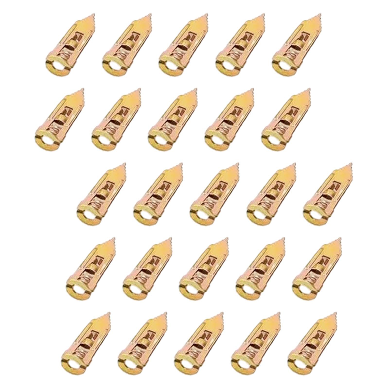 20Pcs Dry Wall Anchors Gypsum Expansion Anchors for Fix The Decoration Parts 1.2cmx4cm