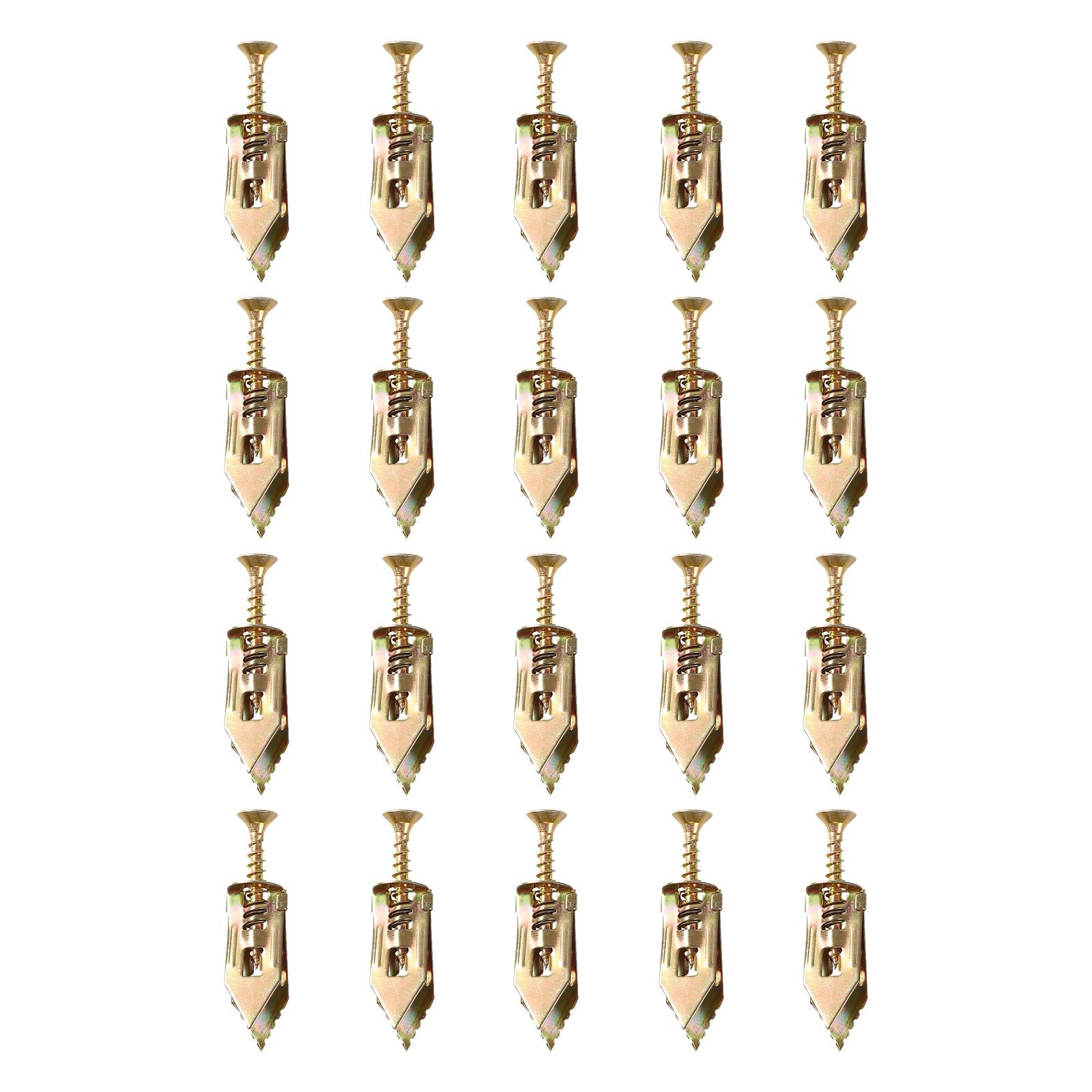 20x Dry Wall Anchors and Screws Kit for Insulation Board Gypsum Board Repair 1.2cmx3cm