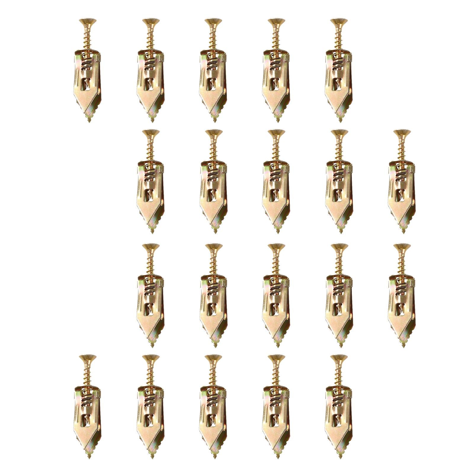 20x Dry Wall Anchors and Screws Kit for Insulation Board Gypsum Board Repair 1.2cmx3cm