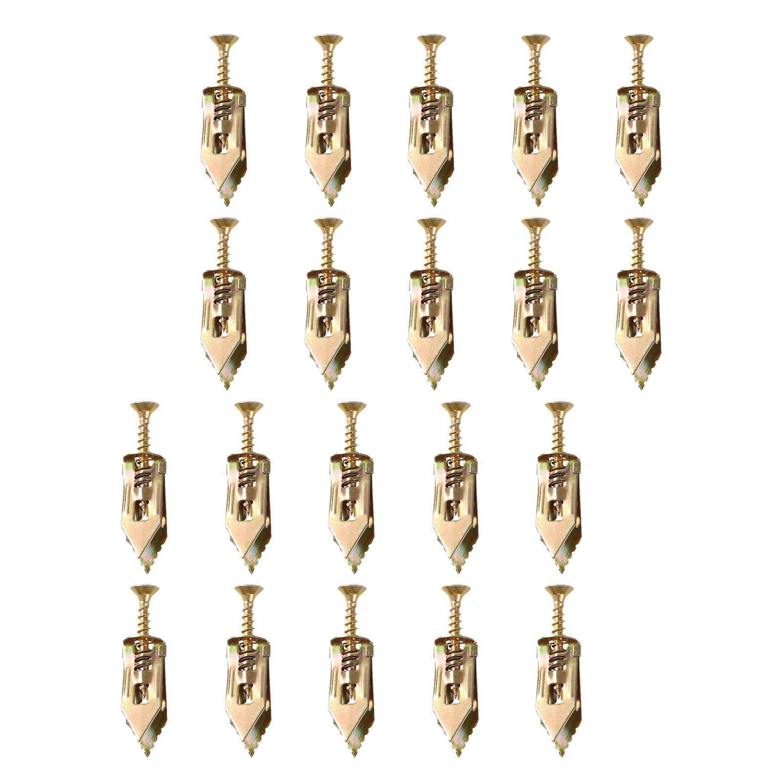20x Dry Wall Anchors and Screws Kit for Insulation Board Gypsum Board Repair 1.2cmx3cm