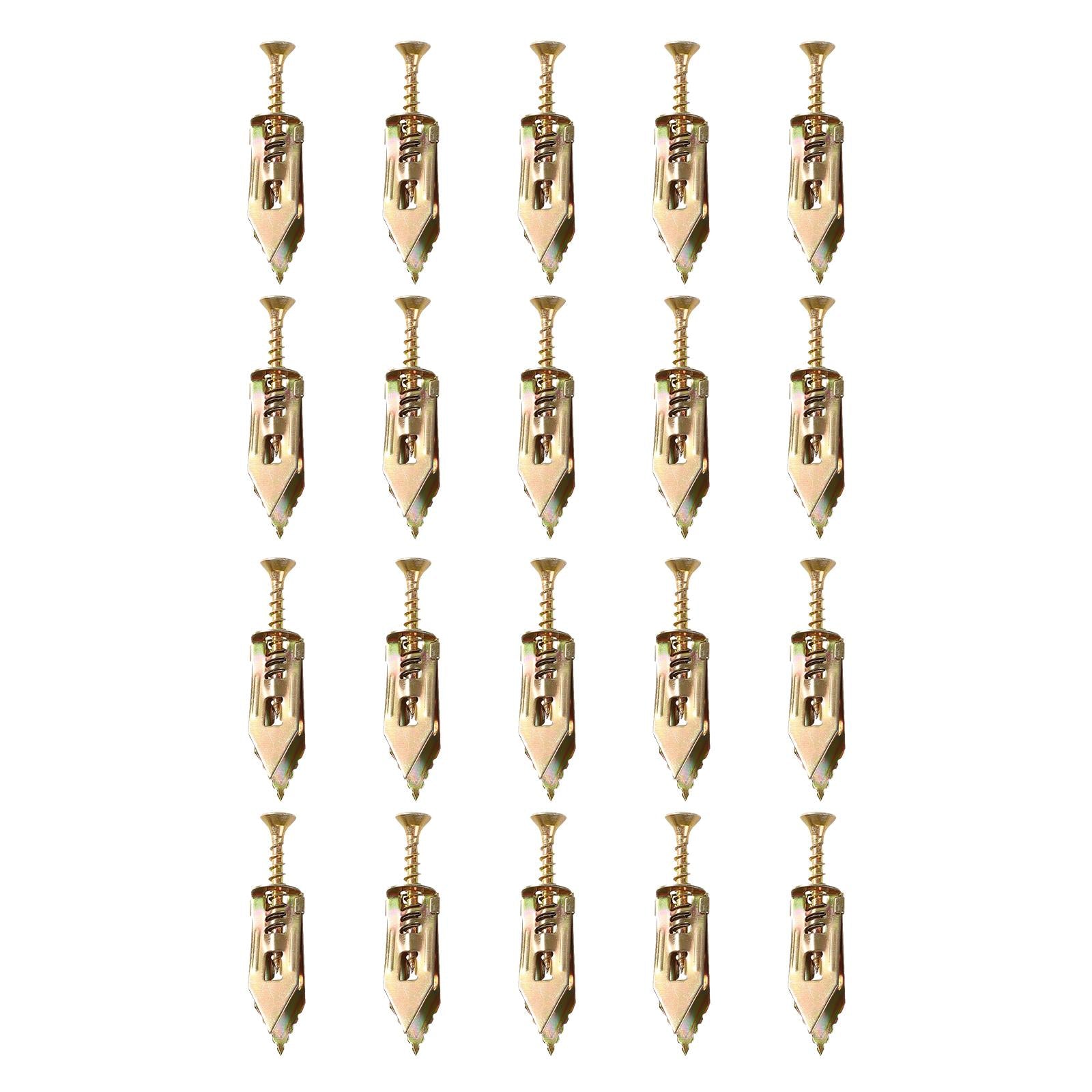 20x Dry Wall Anchors and Screws Kit for Insulation Board Gypsum Board Repair 1.2cmx4cm