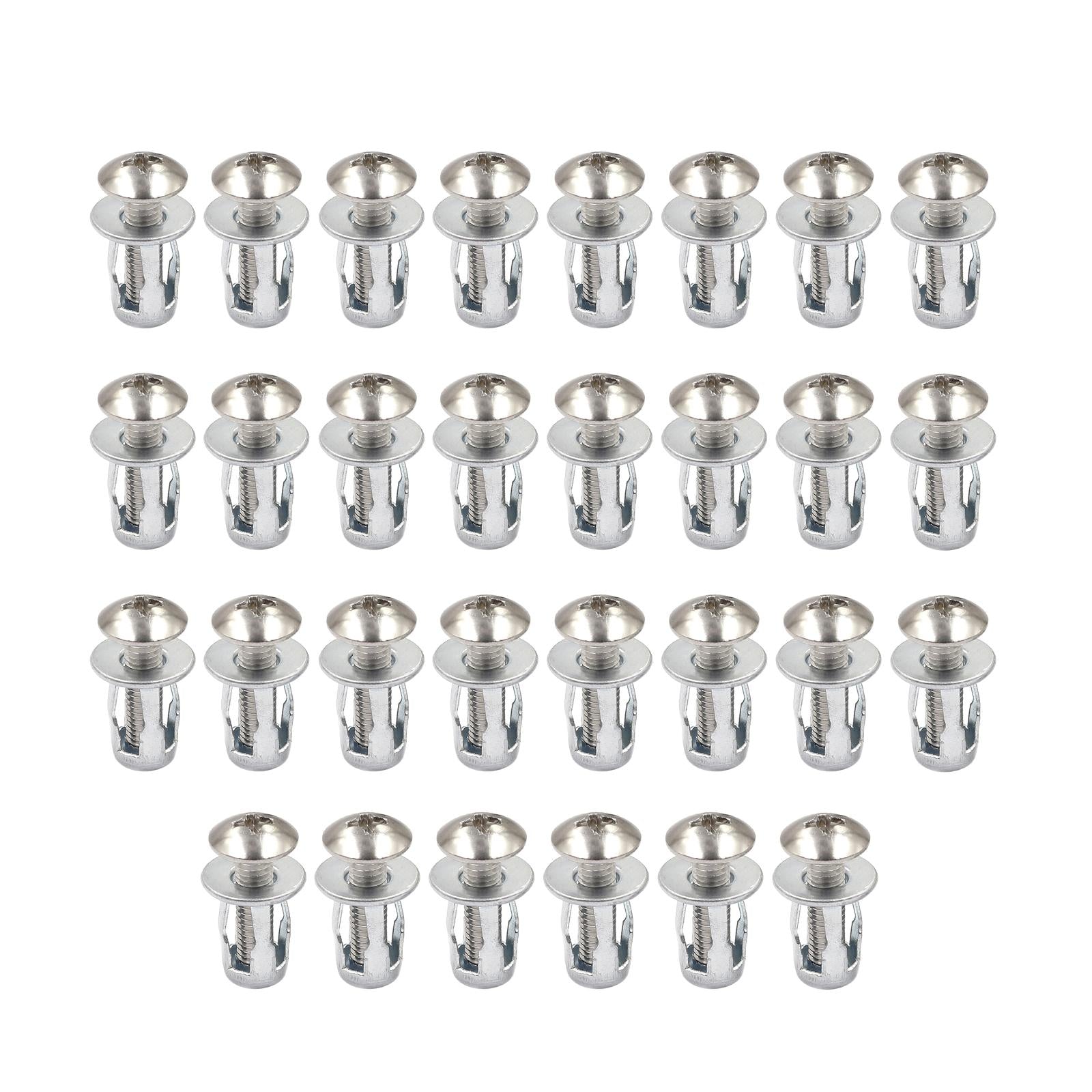 30 Pieces Petal Rivets Nut Screw Anchor for Curtain Installation Calligraphy M4x25
