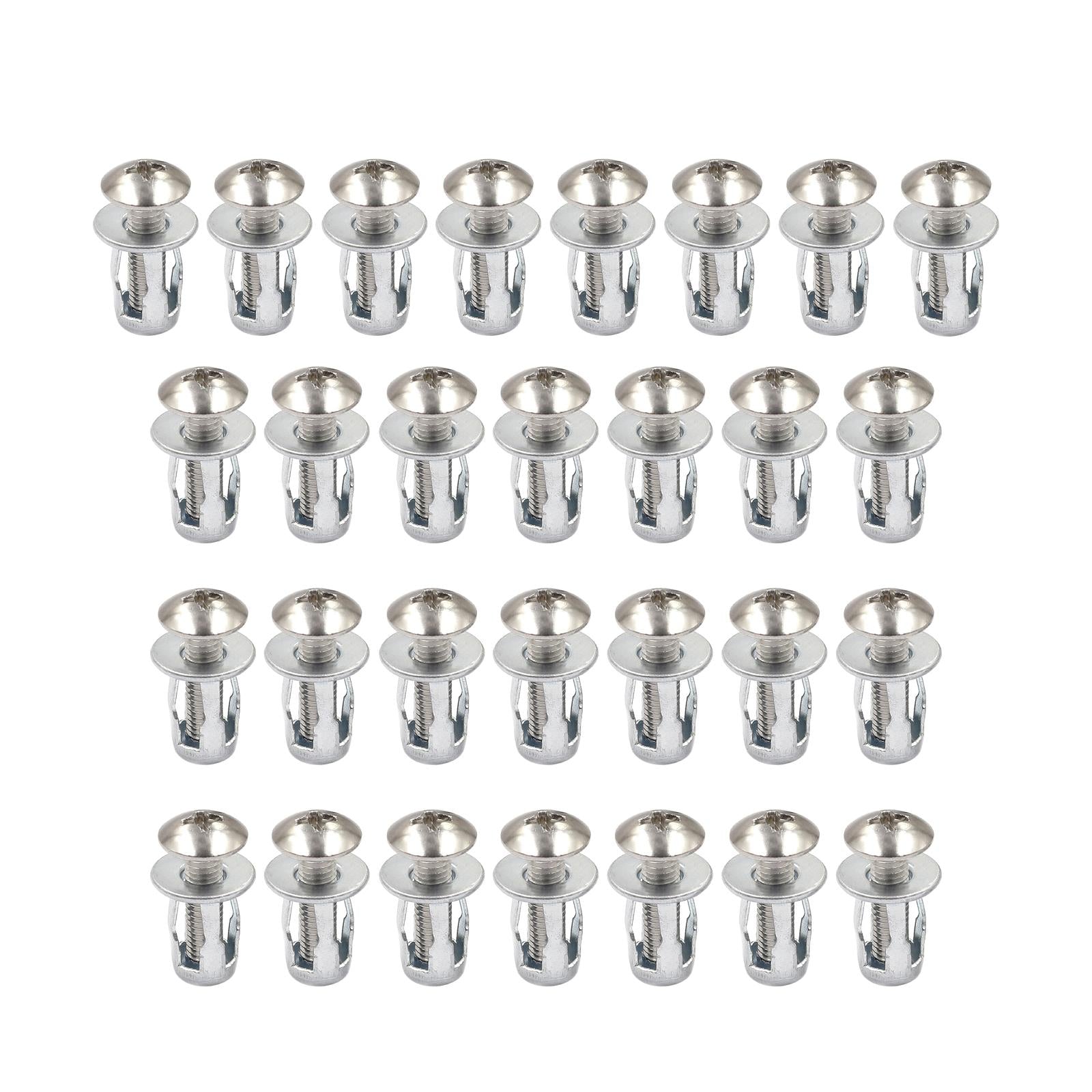 30 Pieces Petal Rivets Nut Screw Anchor for Curtain Installation Calligraphy M5x25