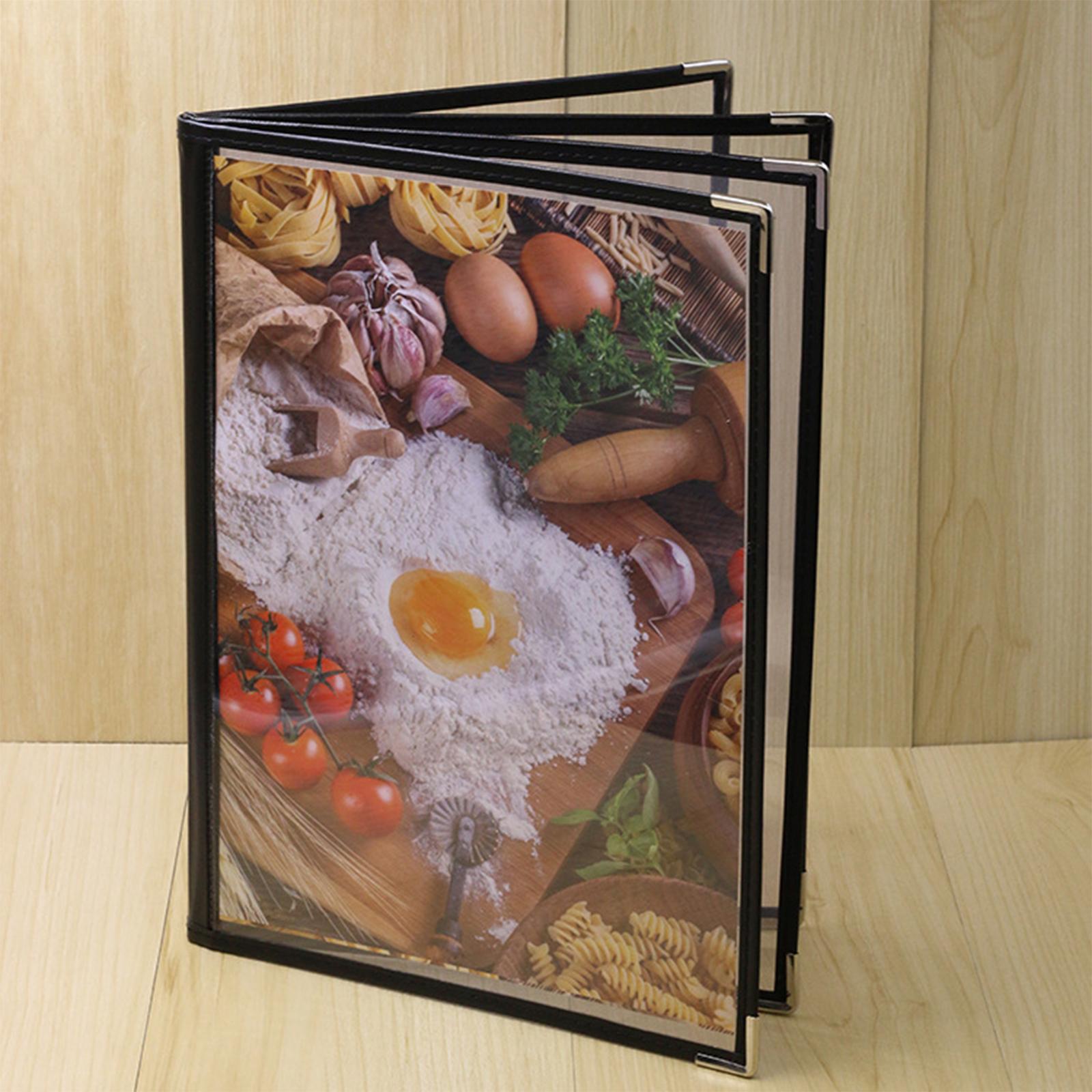 Menu Holder Metal Corners Menu Covers Holder for Cafe Hotel Restaurant 4 Page 8 View