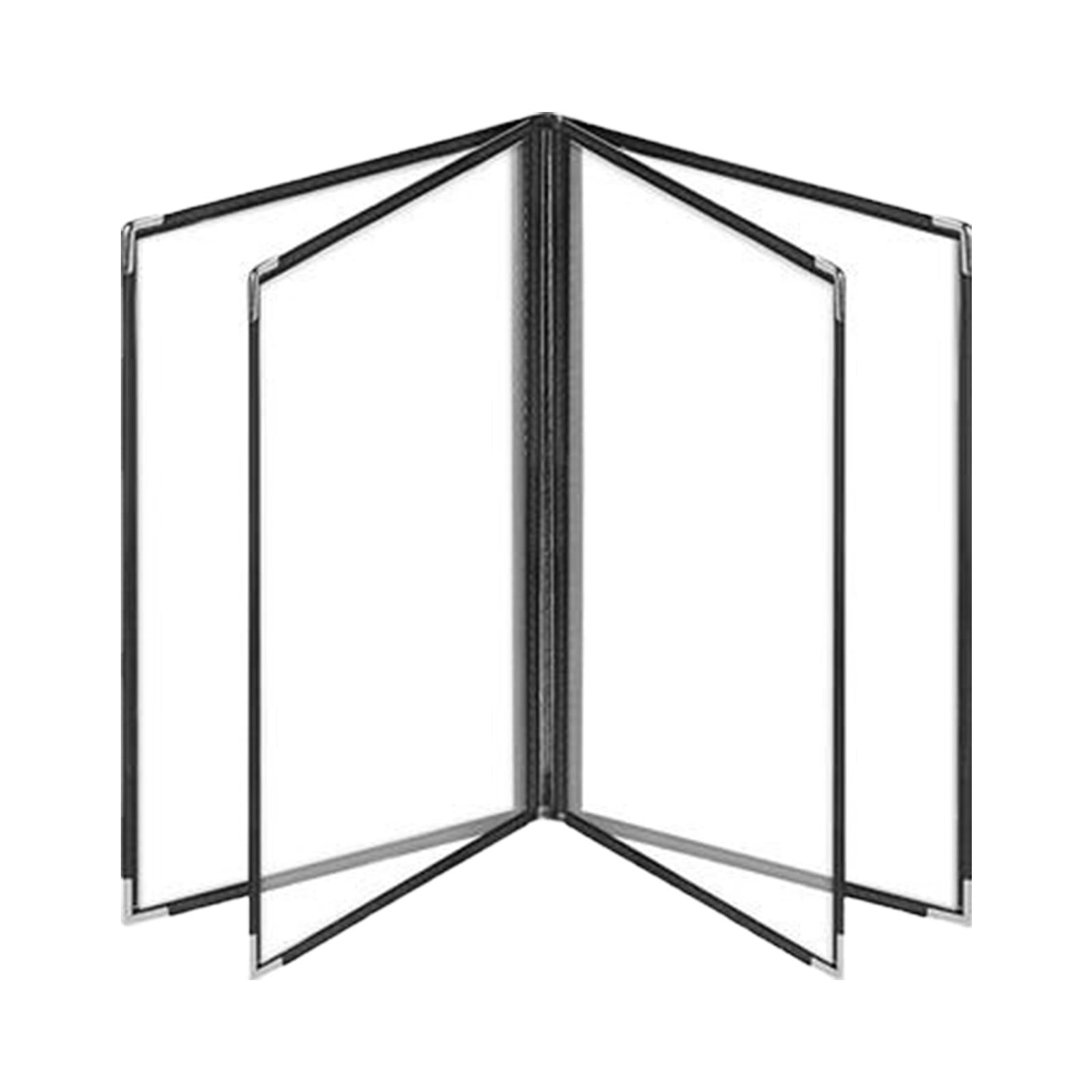 Menu Holder Metal Corners Menu Covers Holder for Cafe Hotel Restaurant 4 Page 8 View