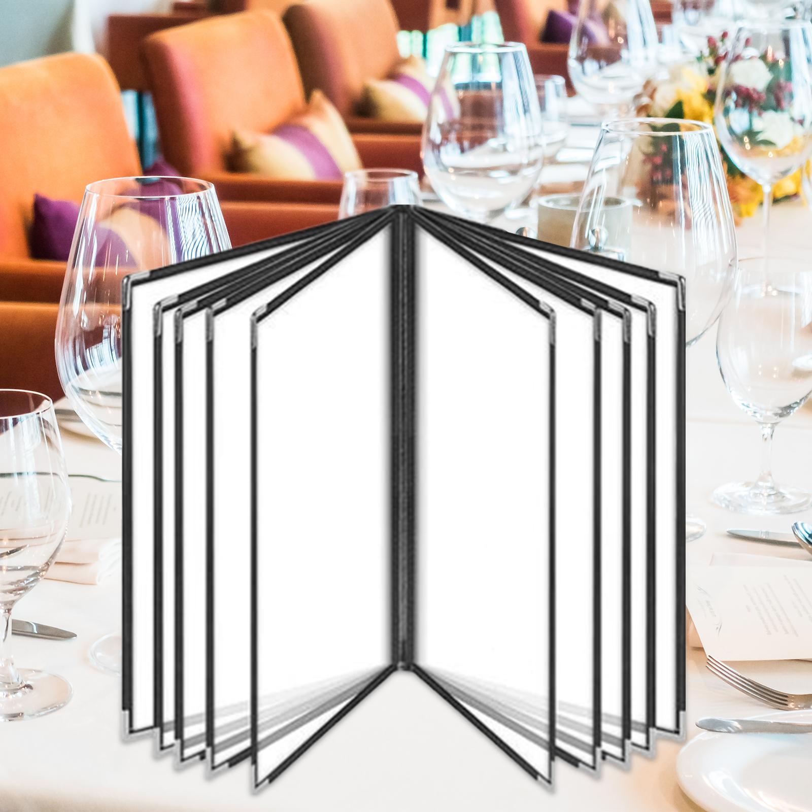Menu Holder Metal Corners Menu Covers Holder for Cafe Hotel Restaurant 10 Page 20 View