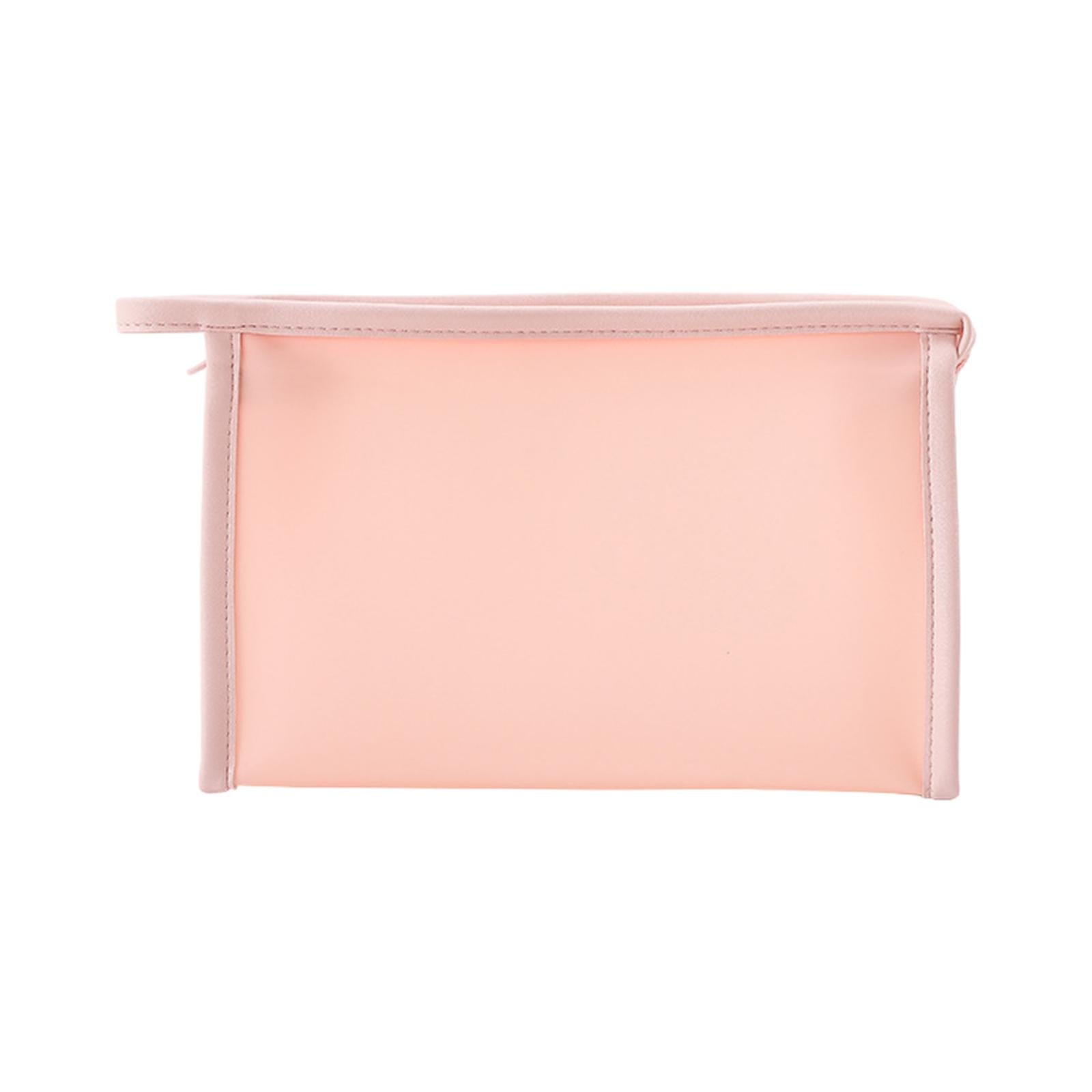 PVC Waterproof Makeup Bag Portable Bag for Vacation Business Trip Essentials Pink
