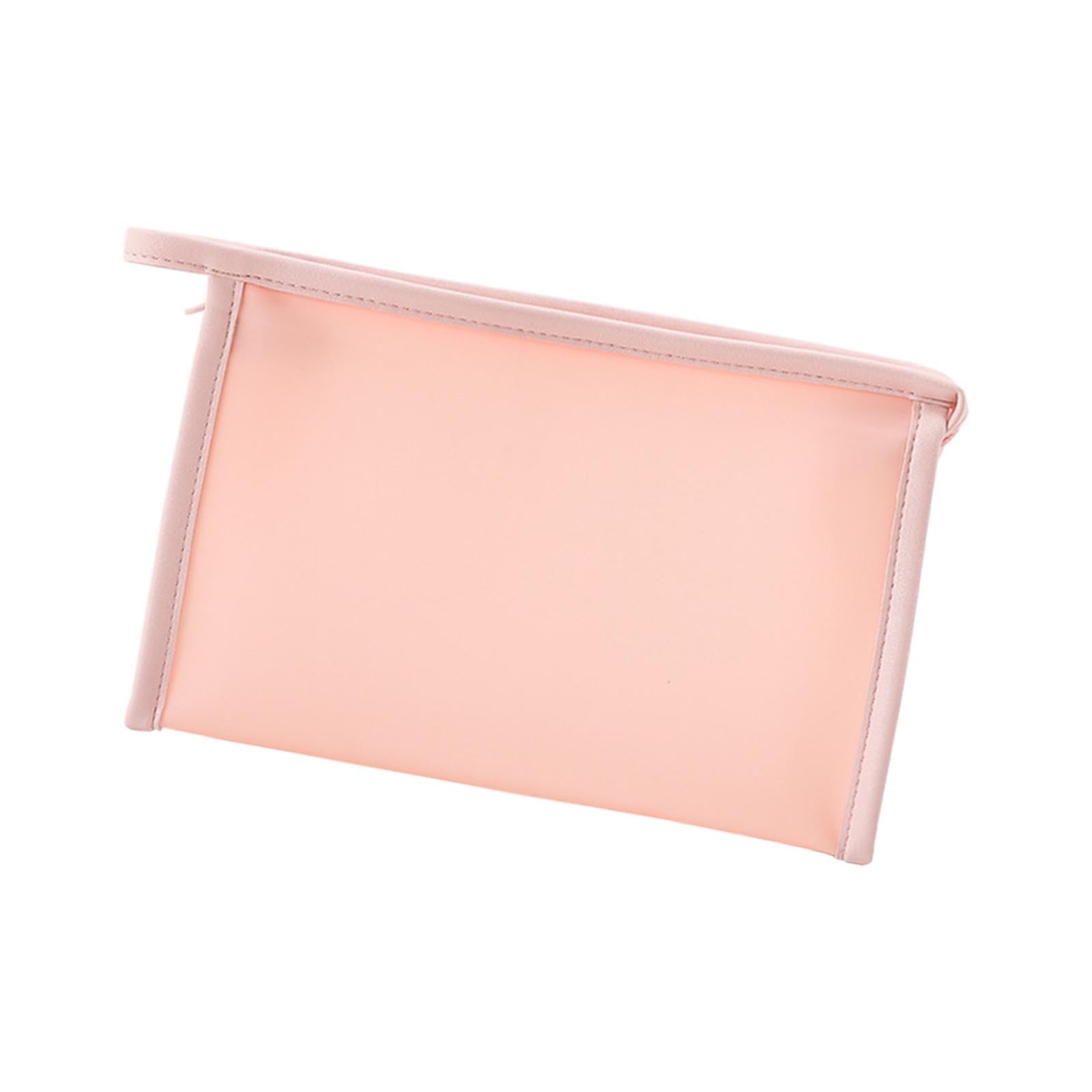 PVC Waterproof Makeup Bag Portable Bag for Vacation Business Trip Essentials Pink