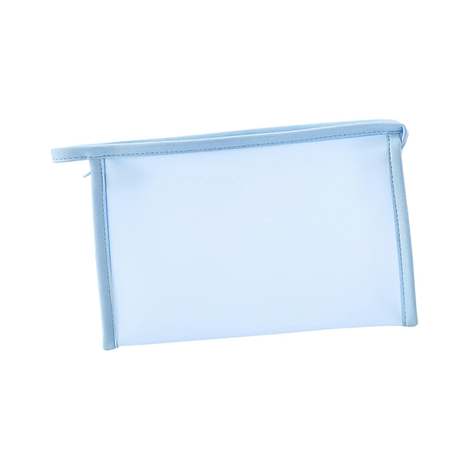 PVC Waterproof Makeup Bag Portable Bag for Vacation Business Trip Essentials Blue