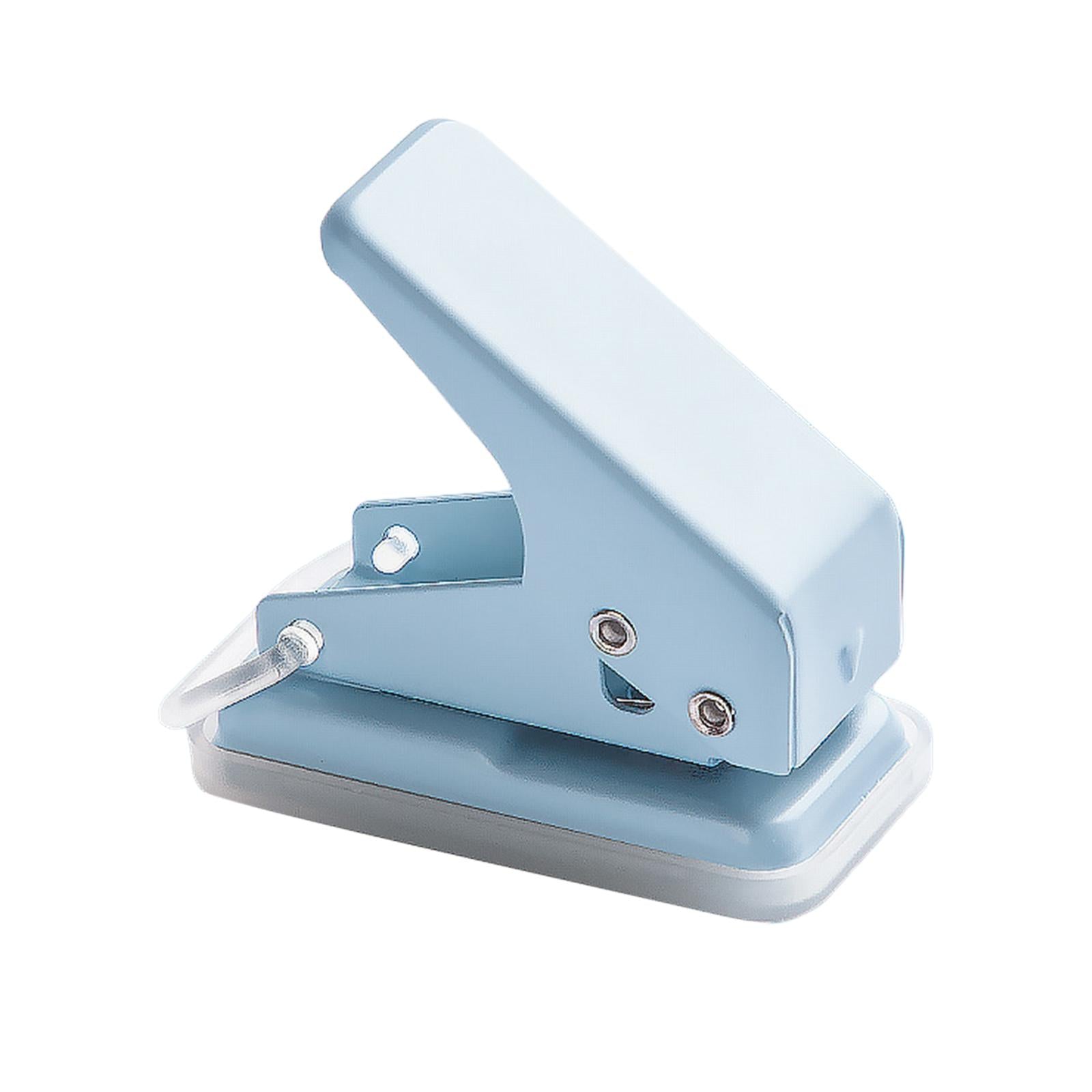 6xMini Paper Punch Adults 10 Sheet Paper Capacity Children Hole Puncher Single Blue