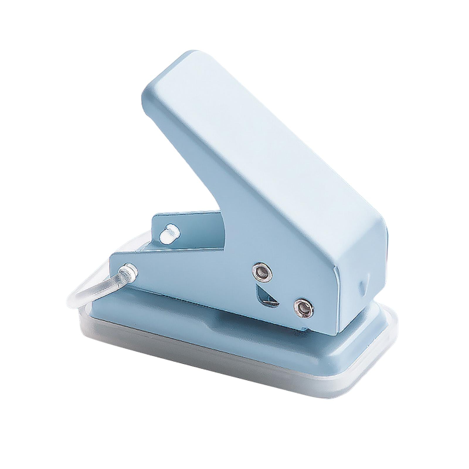 6xMini Paper Punch Adults 10 Sheet Paper Capacity Children Hole Puncher Single Blue