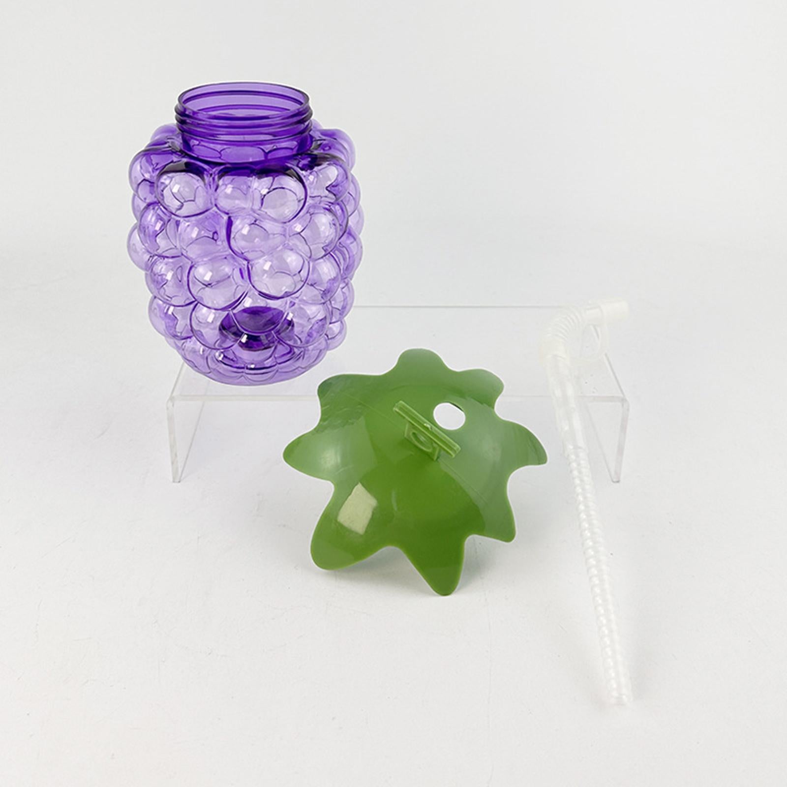 10x Grape Cups Water Milk Ice Coffee Cute Cold Resistant 500ml User Friendly Purple