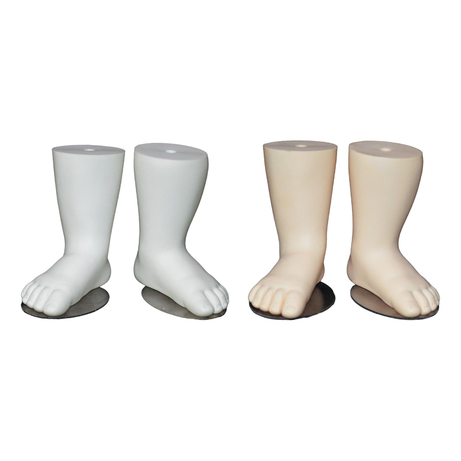 Baby Foot Model Photo Prop Sock Display Holder for Malls Shop Commercial Use White