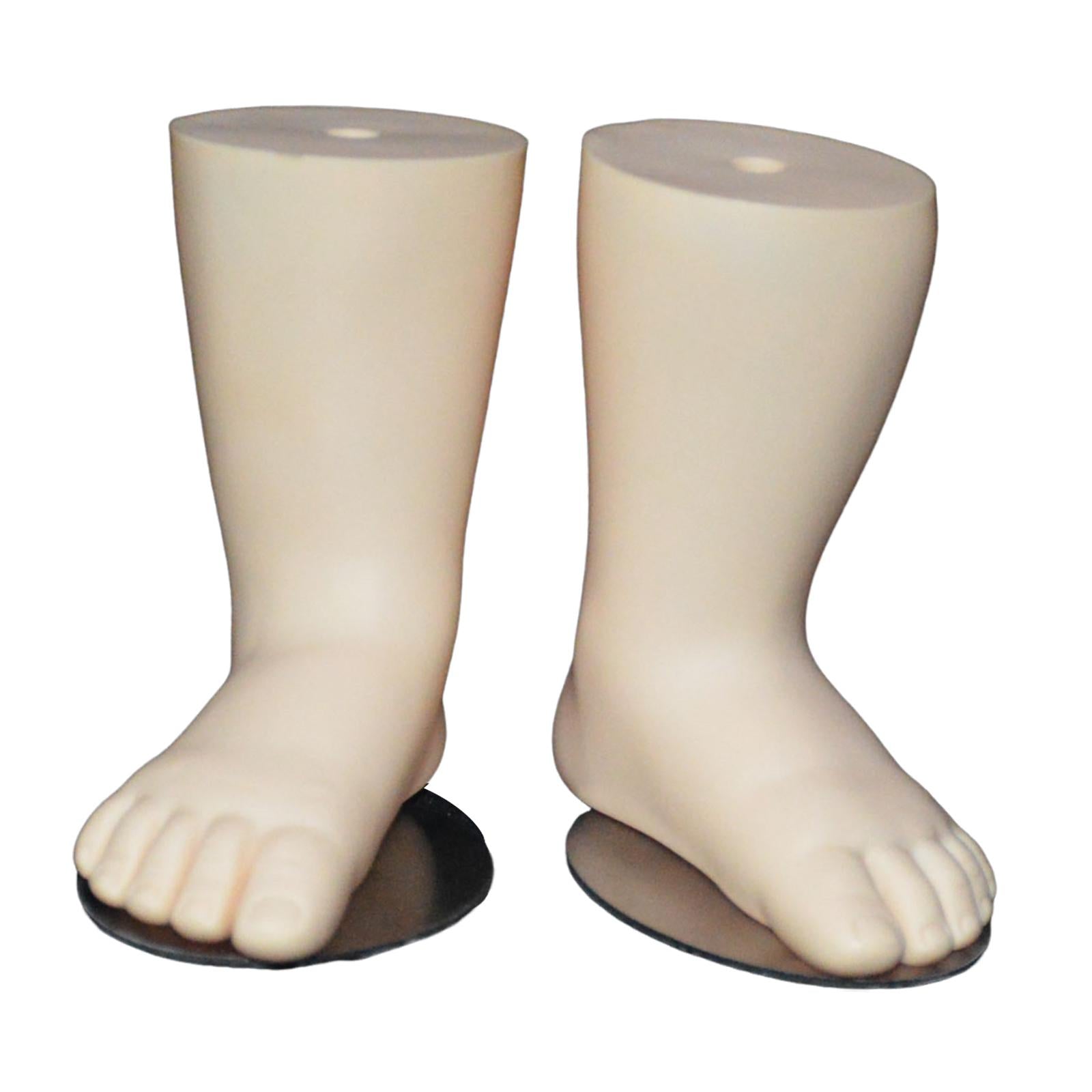 Baby Foot Model Photo Prop Sock Display Holder for Malls Shop Commercial Use Skin Color