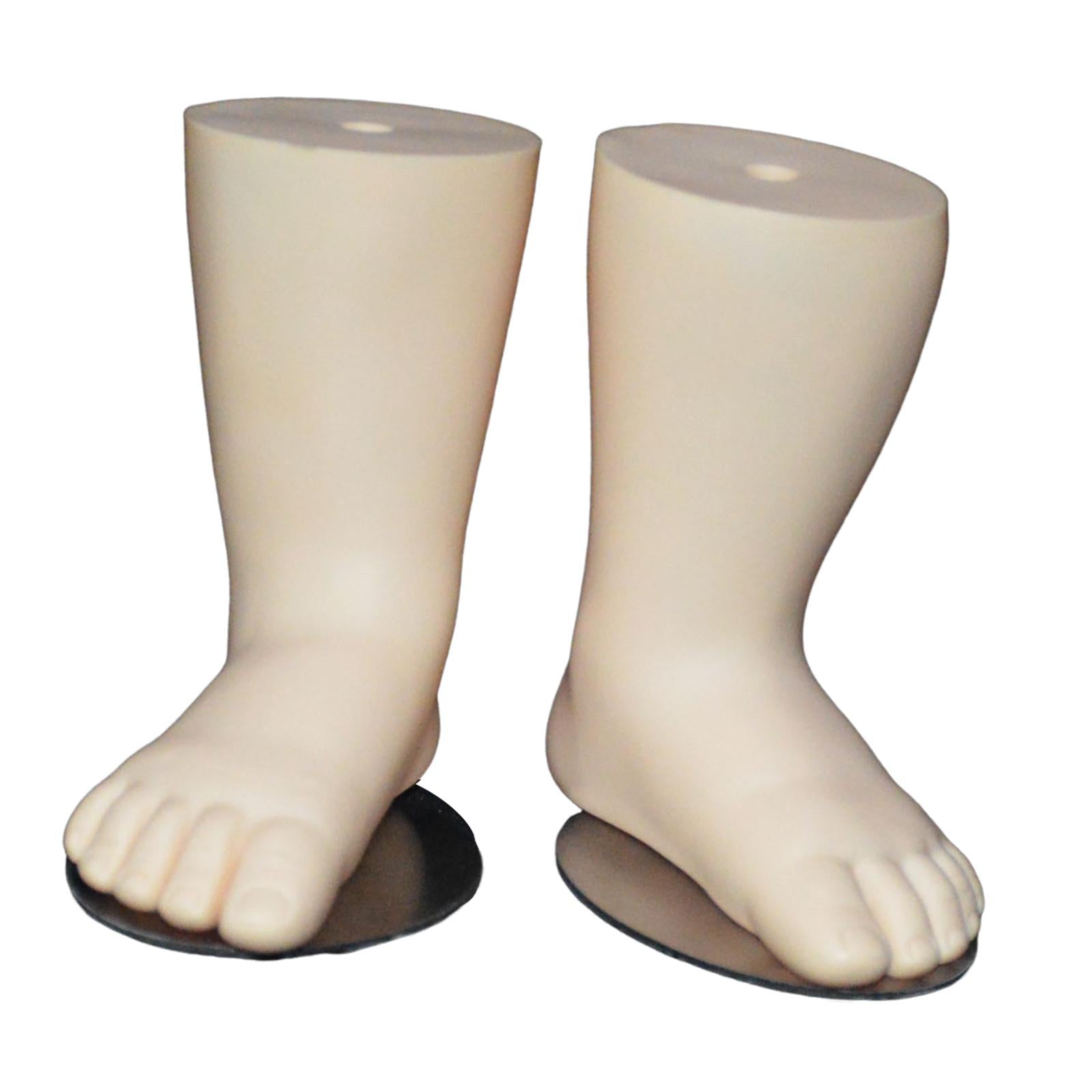 Baby Foot Model Photo Prop Sock Display Holder for Malls Shop Commercial Use Skin Color