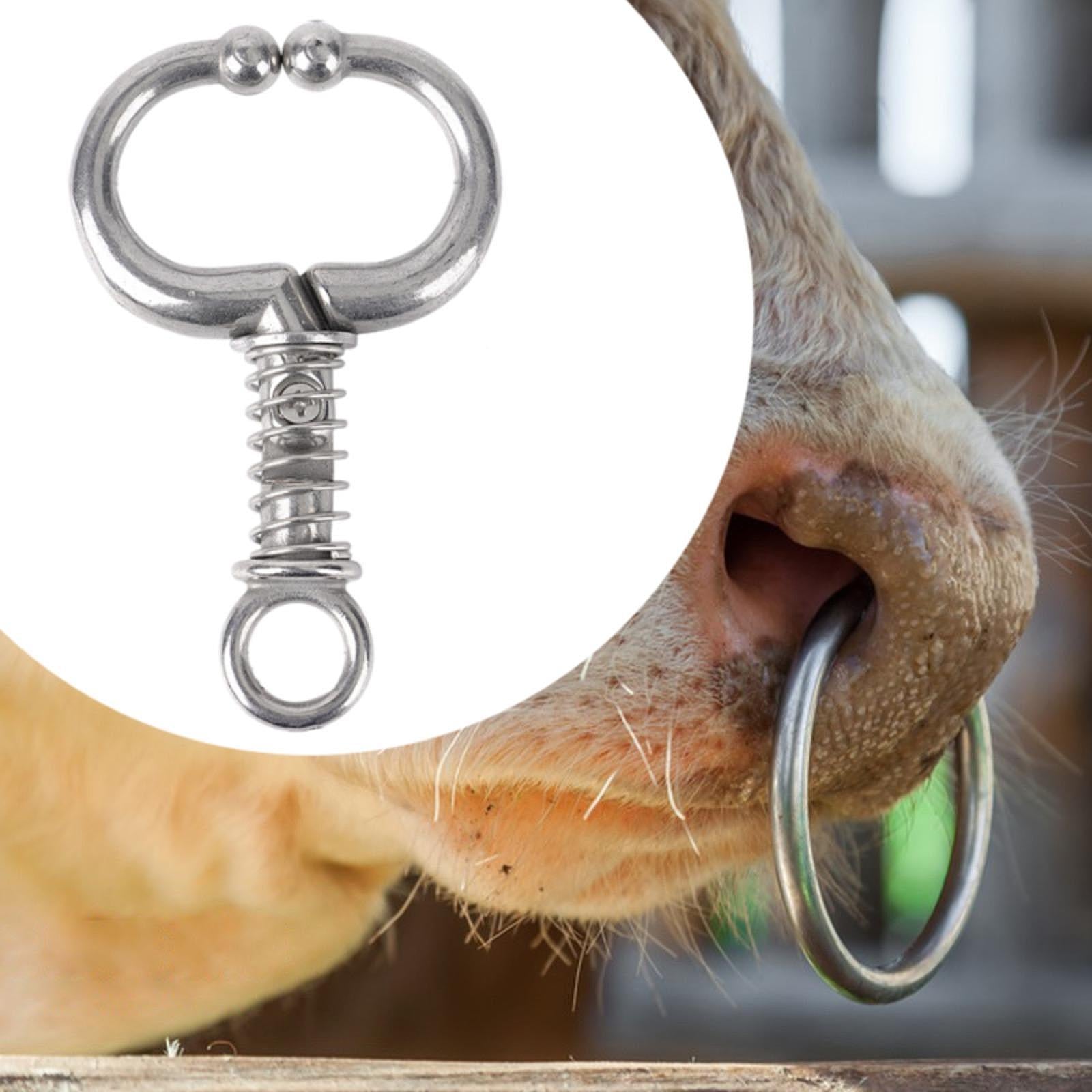 Cattle Nose Ring Livestock Tool Sturdy Easy to Use Farming Animals Equipment 11.7cmx7.3cm