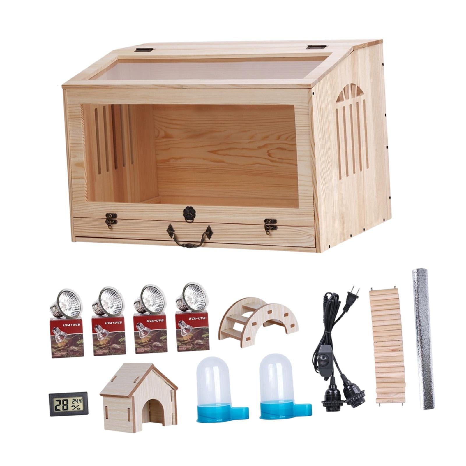 Chick Brooder Box Sturdy Wooden Small Chicken Coop for Hamsters Ducks Chicks