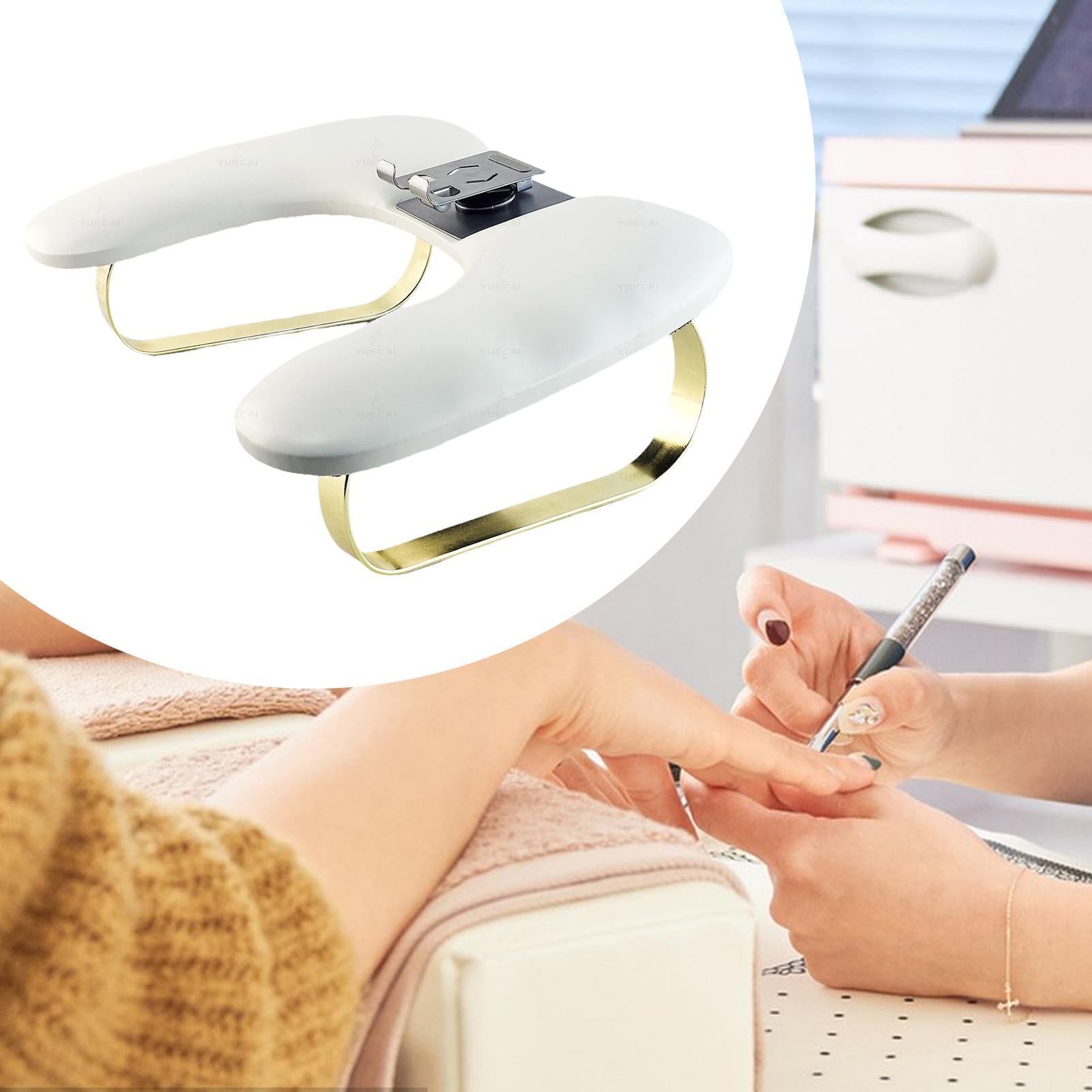 Salon Nail Art Hand Rest with Phone Holder PU Leather Manicure Tool for Home