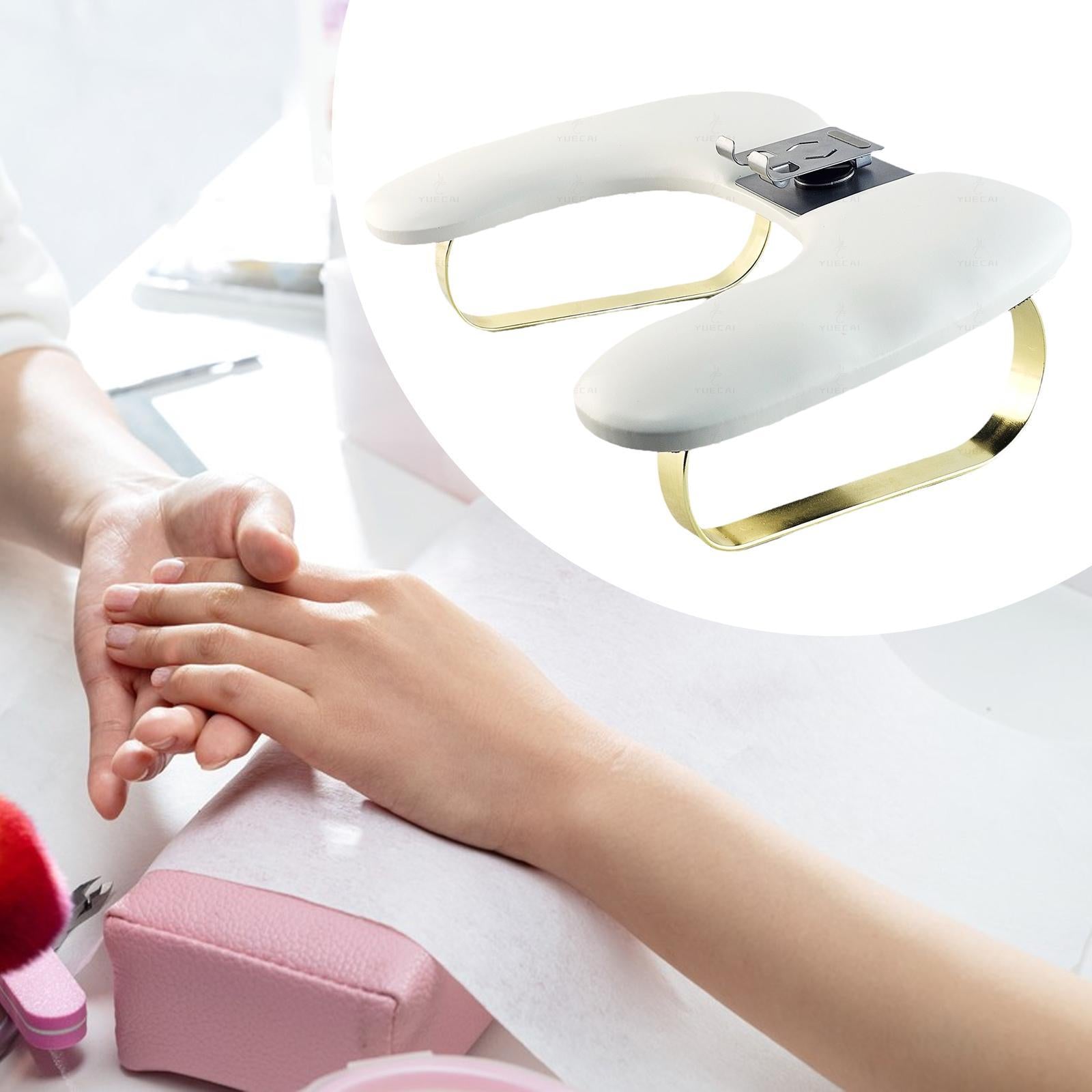Salon Nail Art Hand Rest with Phone Holder PU Leather Manicure Tool for Home