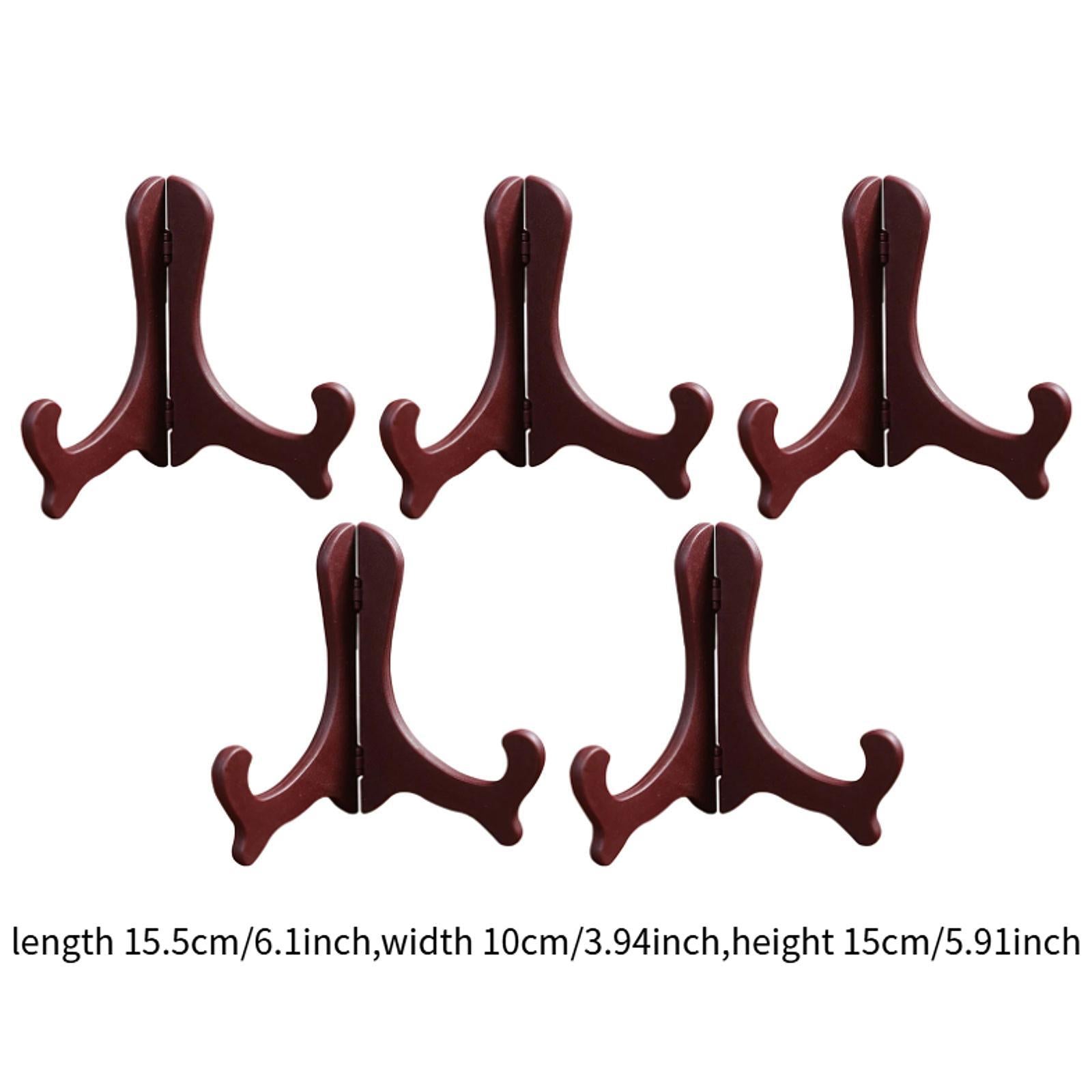 5 Pieces Puerh Tea Cake Display Stands Compact Versatile Table Plate Holders Brown