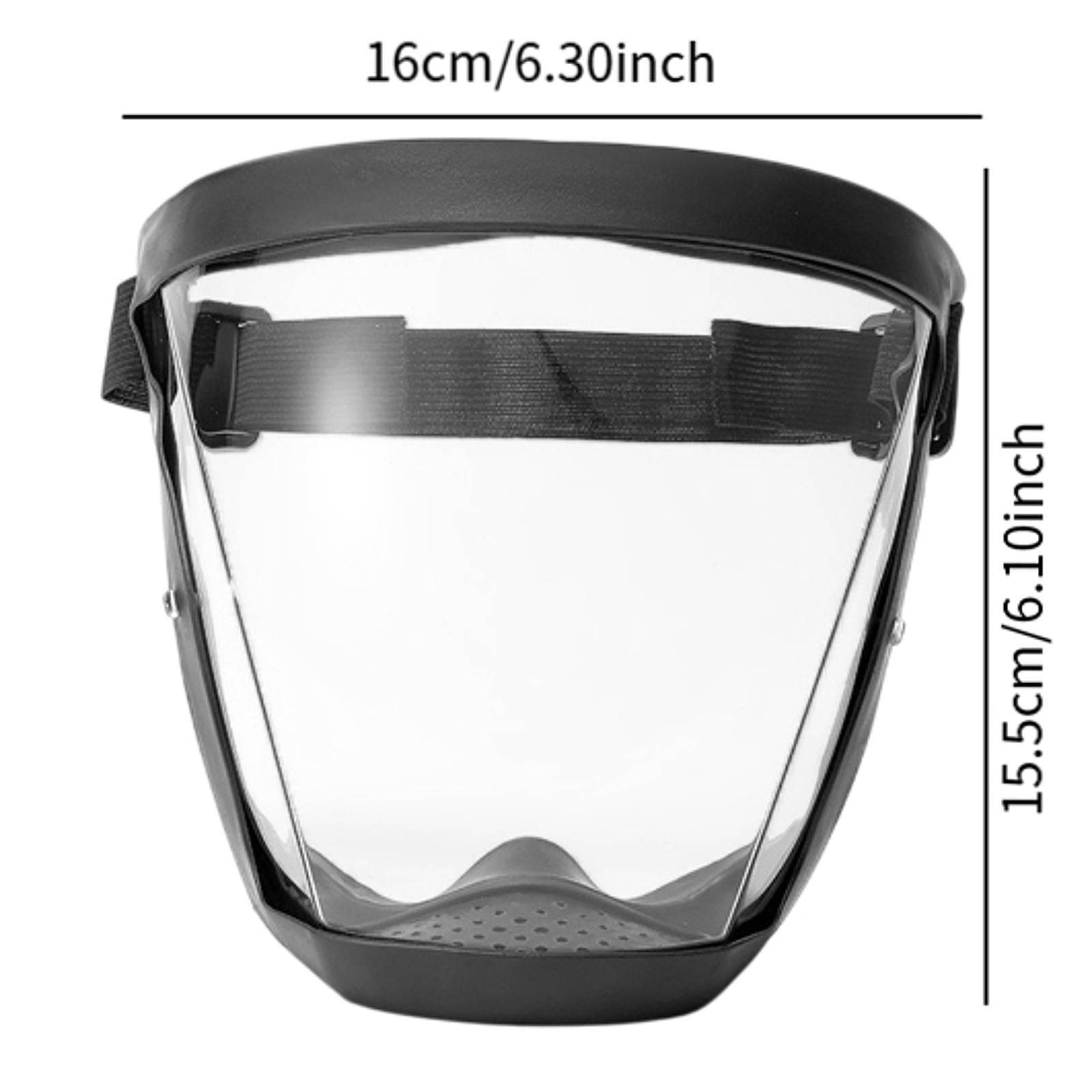 Full Face Shield Adults Face Mask for General Manufacturing Cutting Grinding Not Removable Clear