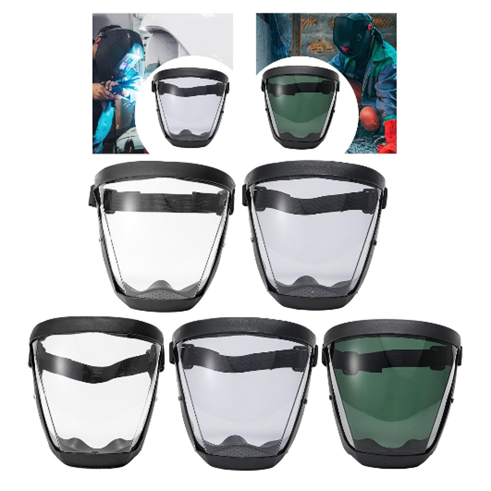 Full Face Shield Adults Face Mask for General Manufacturing Cutting Grinding Not Removable Clear