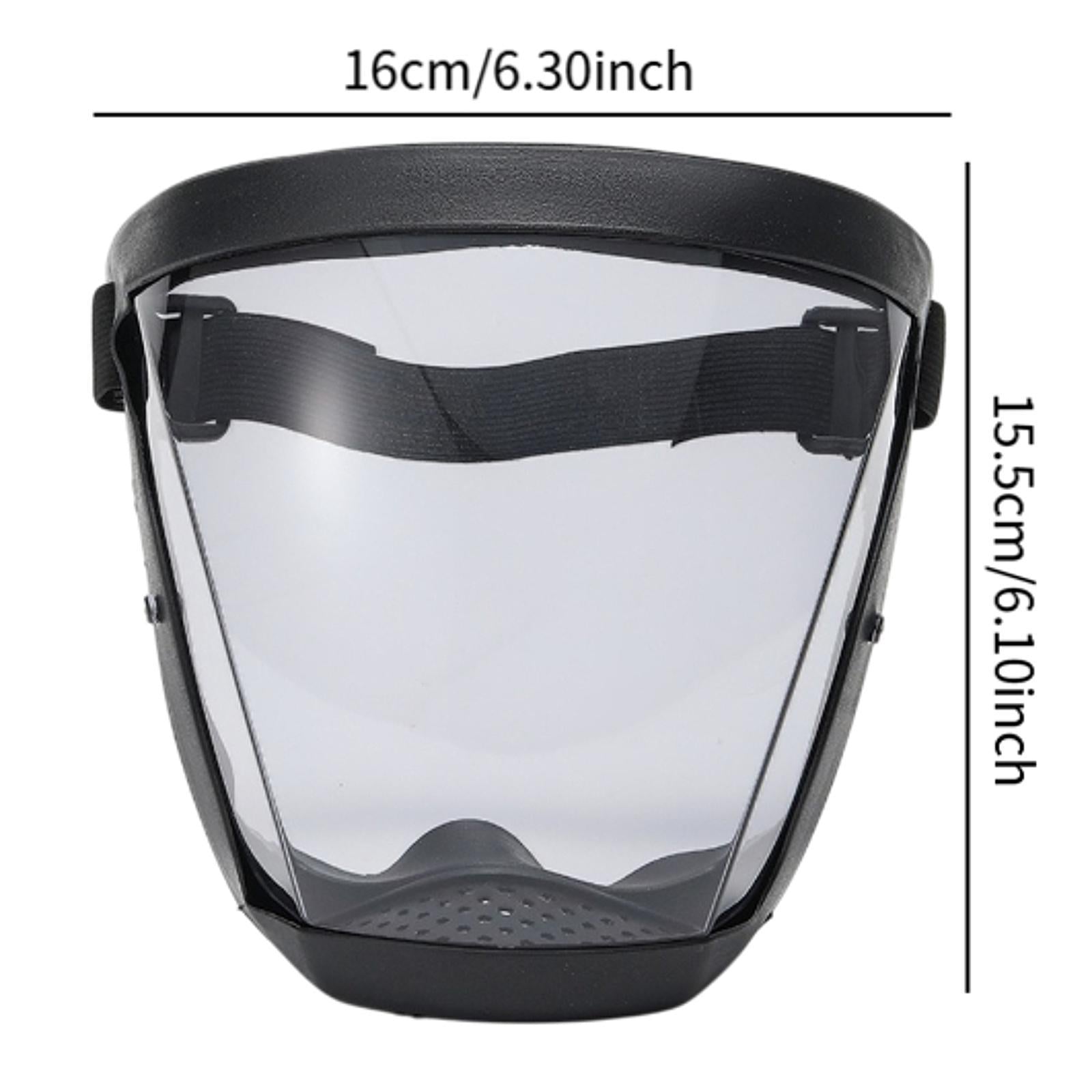 Full Face Shield Adults Face Mask for General Manufacturing Cutting Grinding Removable Clear Gray