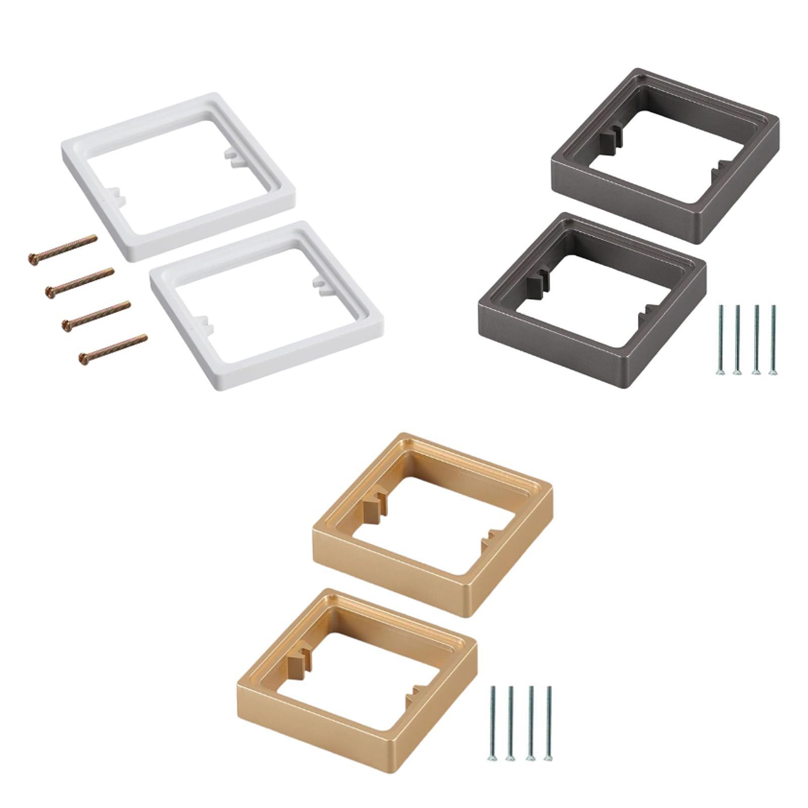2 Pieces Single Socket Spacers Switche Accessory for Office Living Room Home white