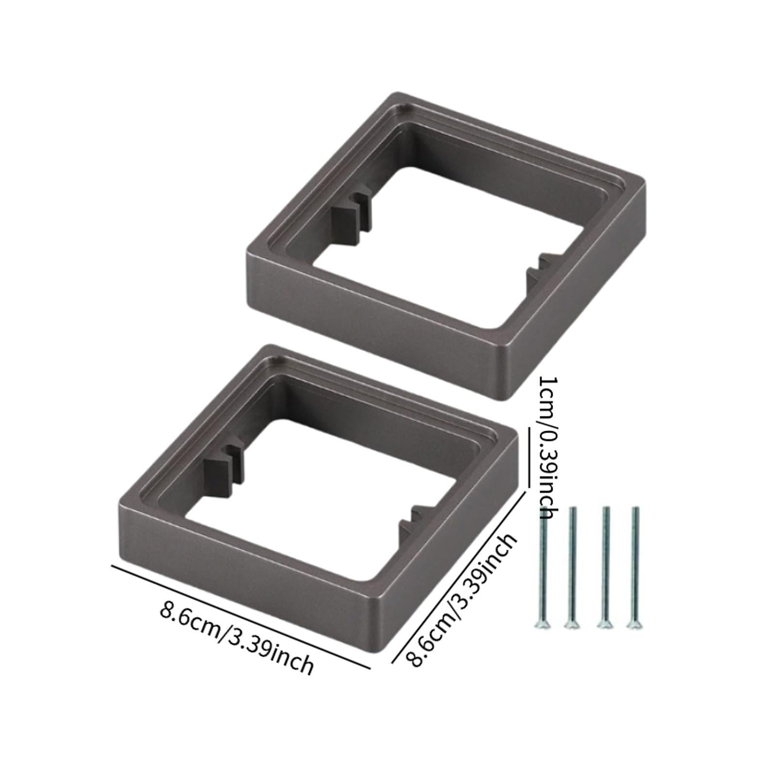 2 Pieces Single Socket Spacers Switche Accessory for Office Living Room Home gray