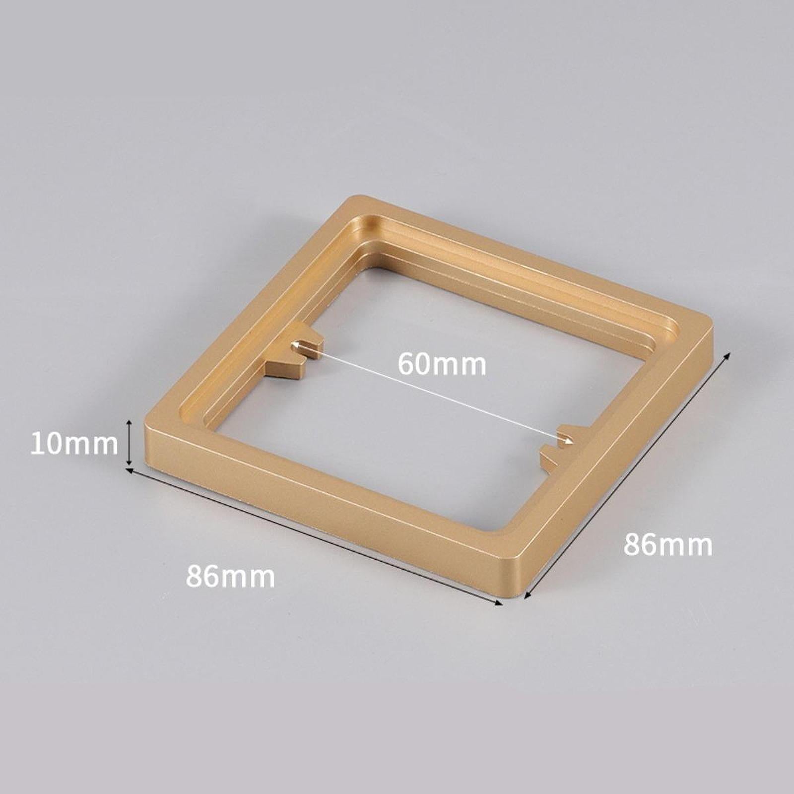 2 Pieces Single Socket Spacers Switche Accessory for Office Living Room Home golden