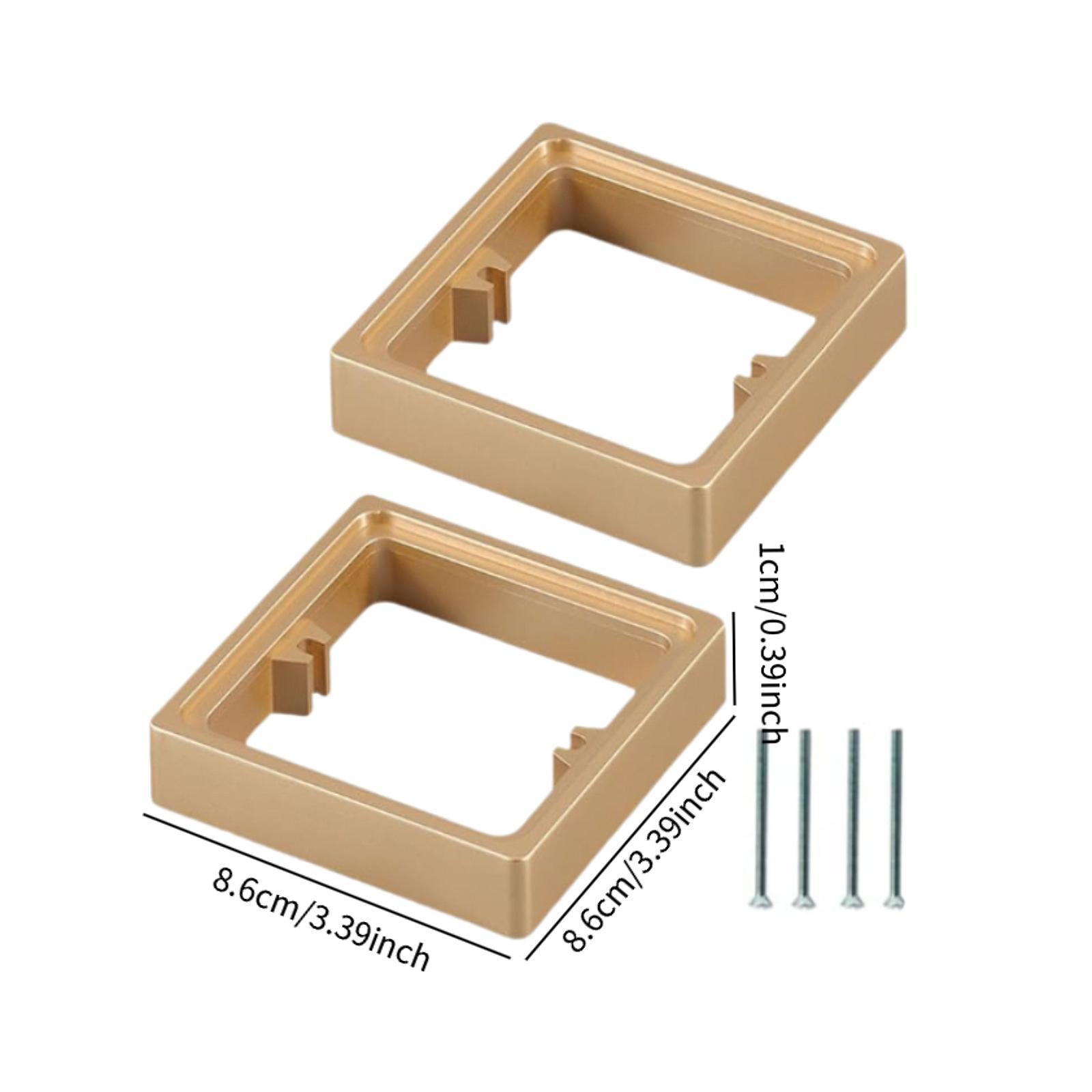 2 Pieces Single Socket Spacers Switche Accessory for Office Living Room Home golden
