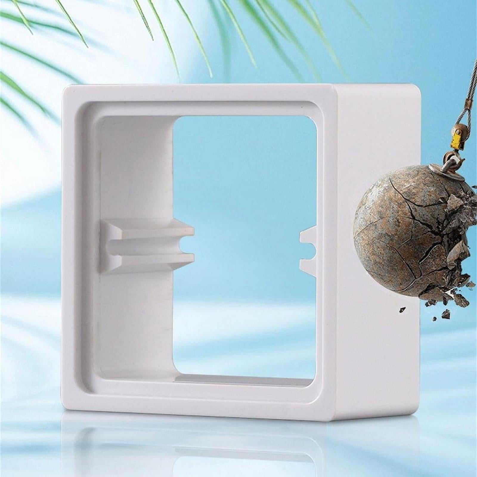 2Pcs Single Socket Spacers Square Wall Plate Spacers for Kitchen Home white