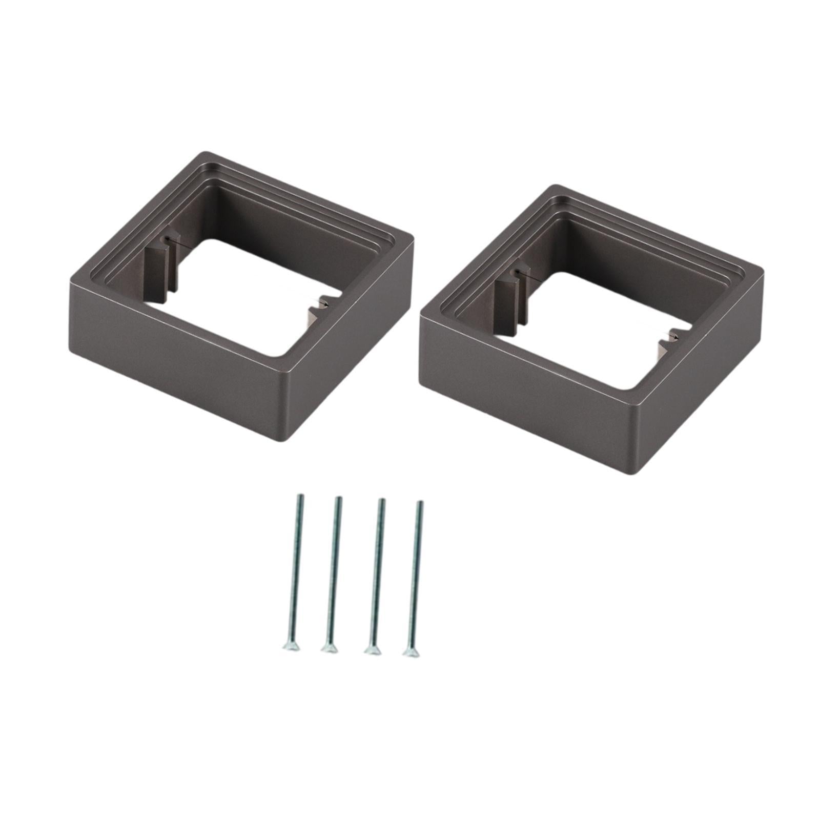 2Pcs Single Socket Spacers Square Wall Plate Spacers for Kitchen Home gray