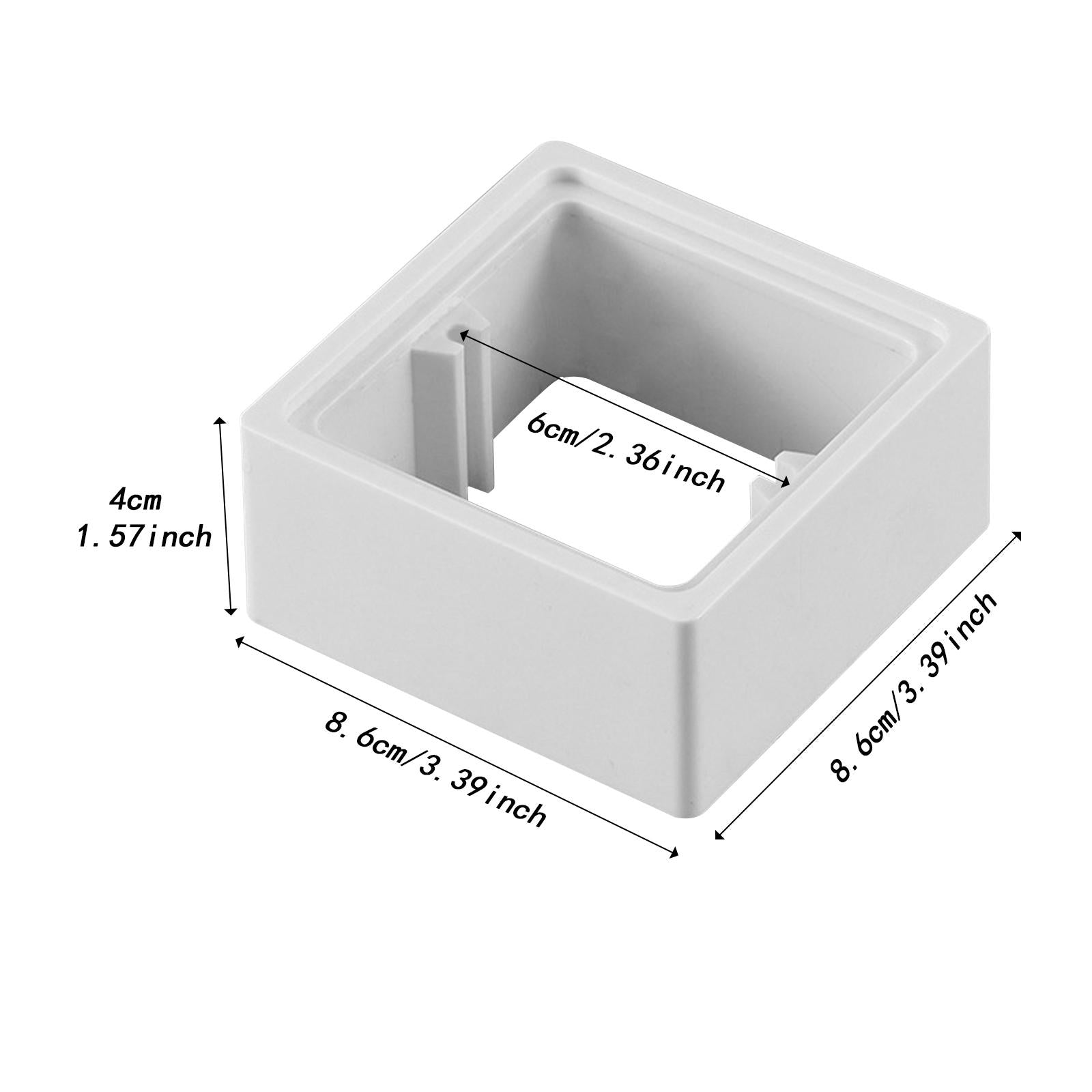 2 Pieces Socket Frame Plate Spacers Switche Accessory for Office Living Room white