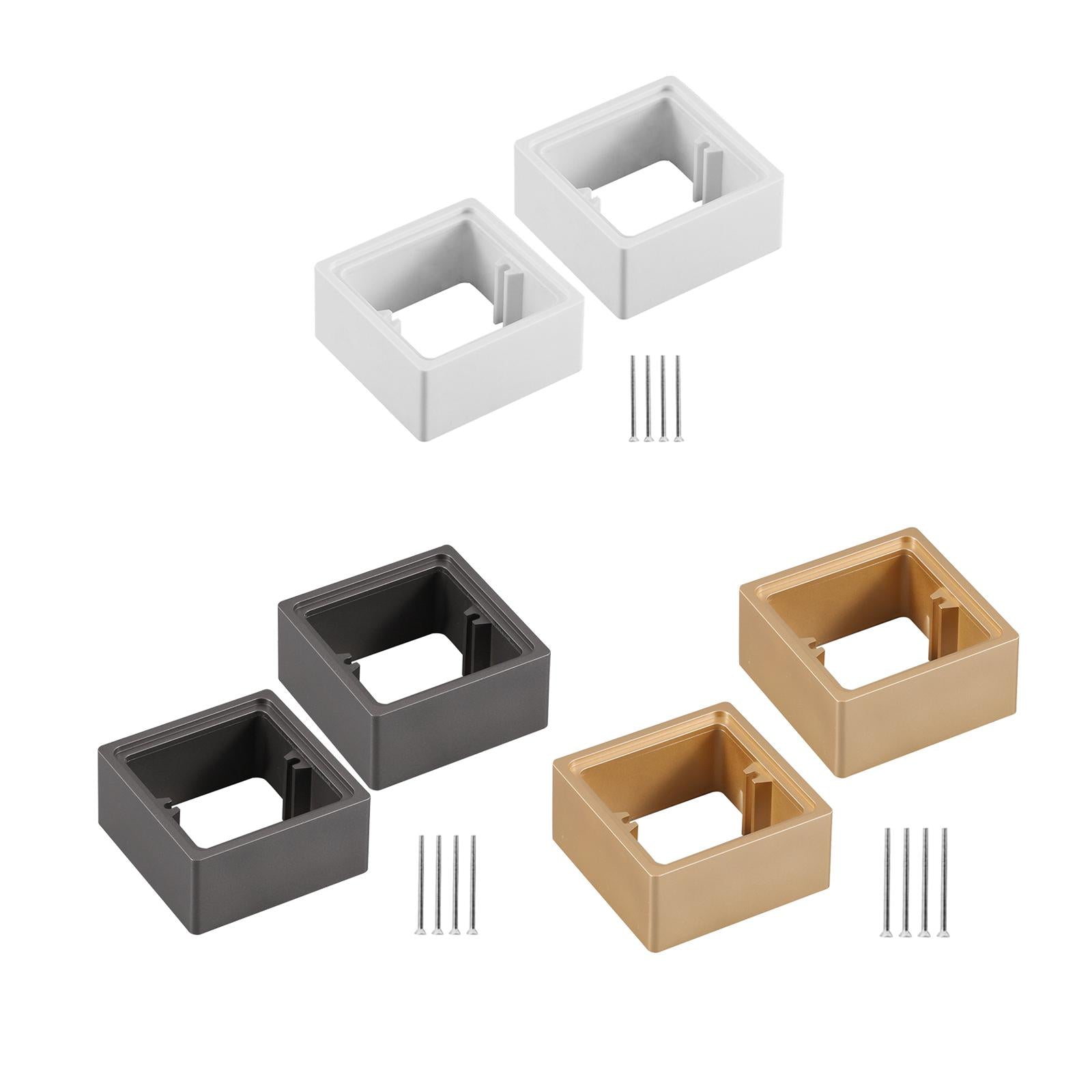 2 Pieces Socket Frame Plate Spacers Switche Accessory for Office Living Room white