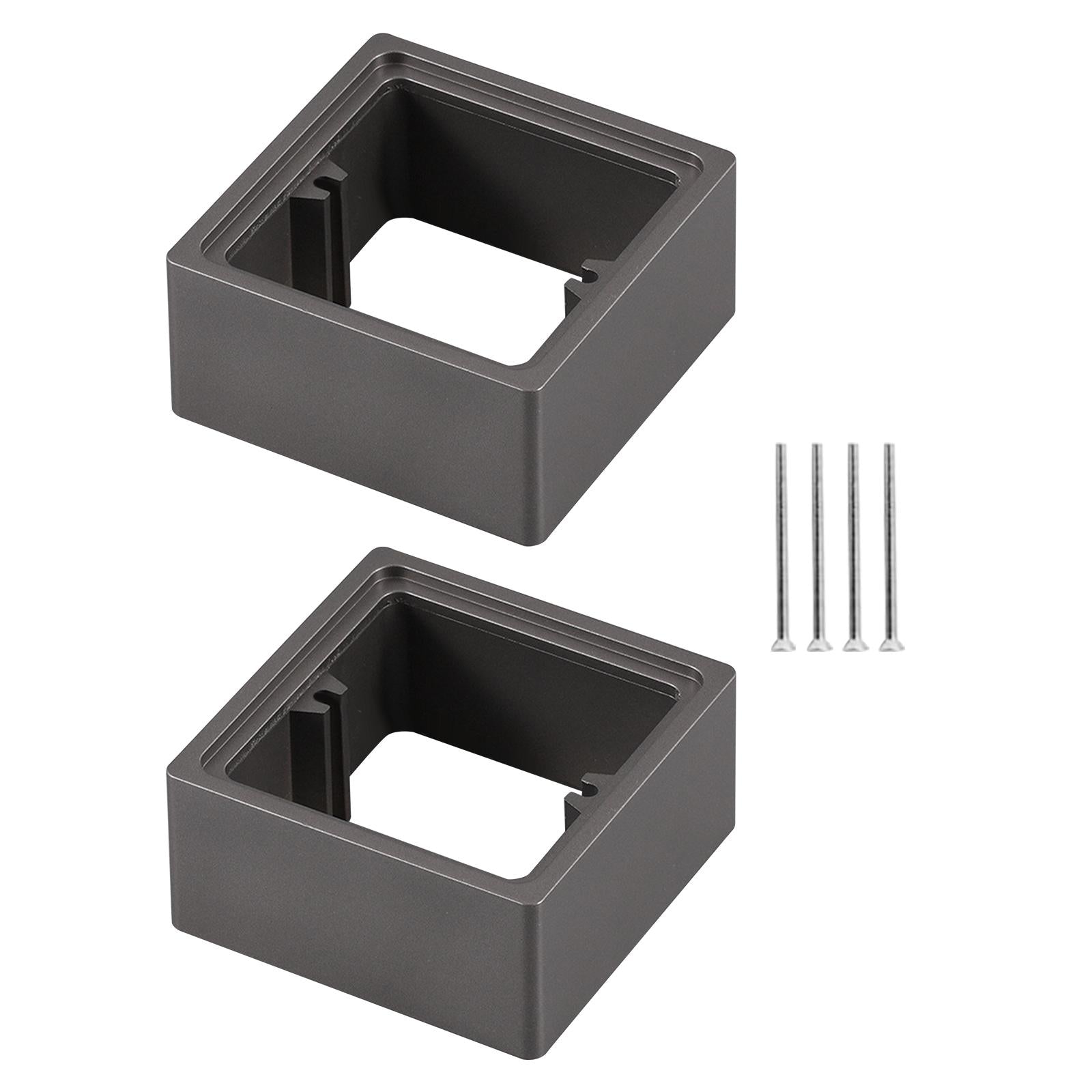 2 Pieces Socket Frame Plate Spacers Switche Accessory for Office Living Room gray