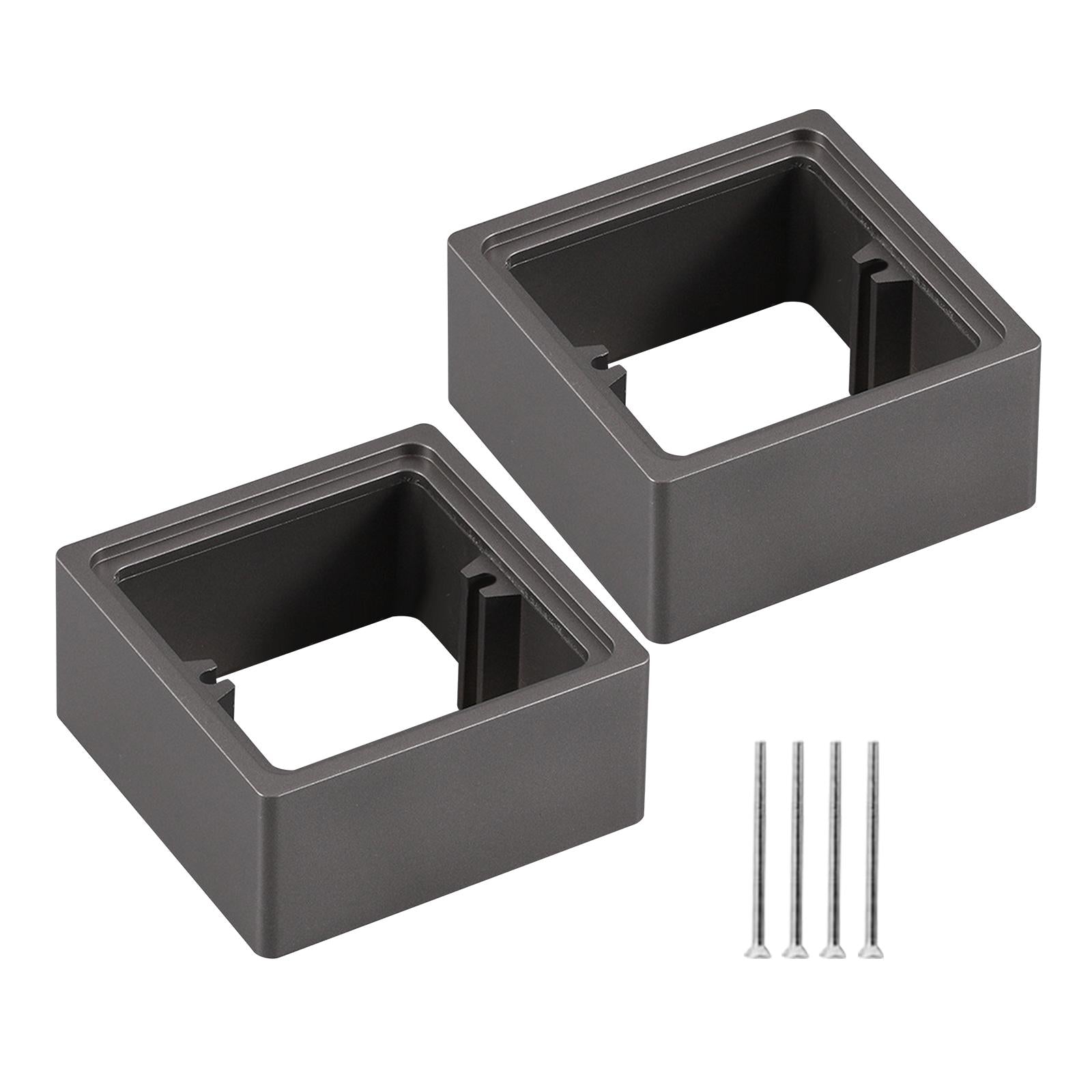 2 Pieces Socket Frame Plate Spacers Switche Accessory for Office Living Room gray