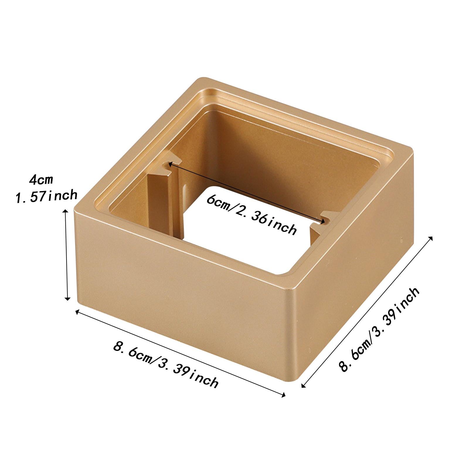 2 Pieces Socket Frame Plate Spacers Switche Accessory for Office Living Room golden