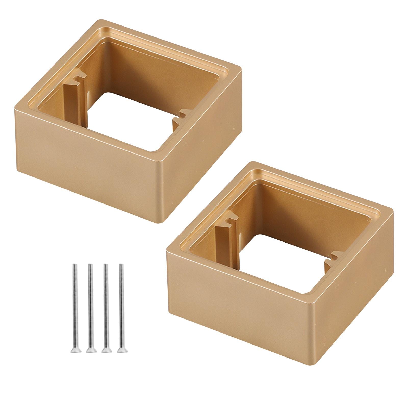 2 Pieces Socket Frame Plate Spacers Switche Accessory for Office Living Room golden