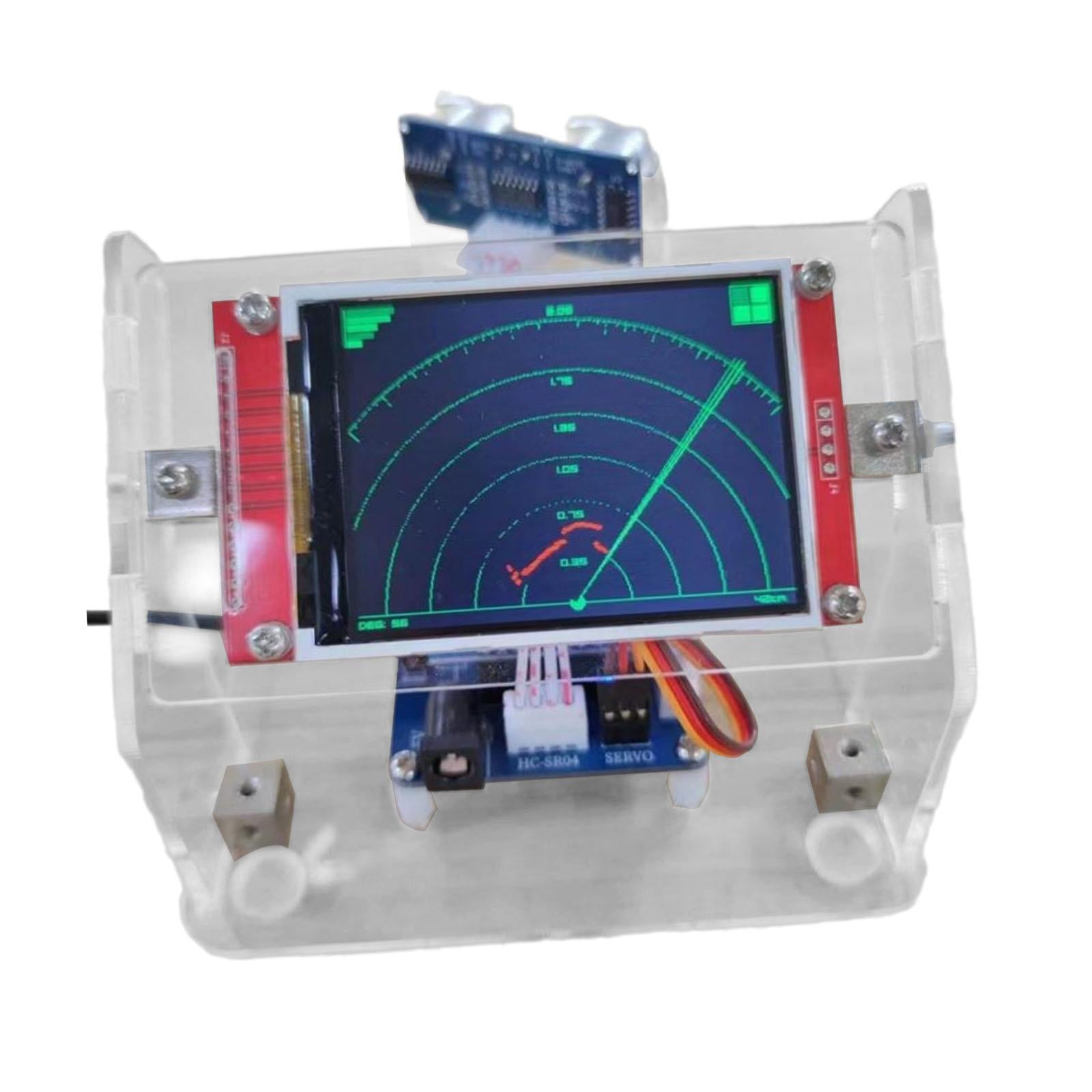 RC Ultrasonic Radar Sensors Module Kit Easy to Assemble for 1/10 RC Crawlers 2.8 inch Screen Set