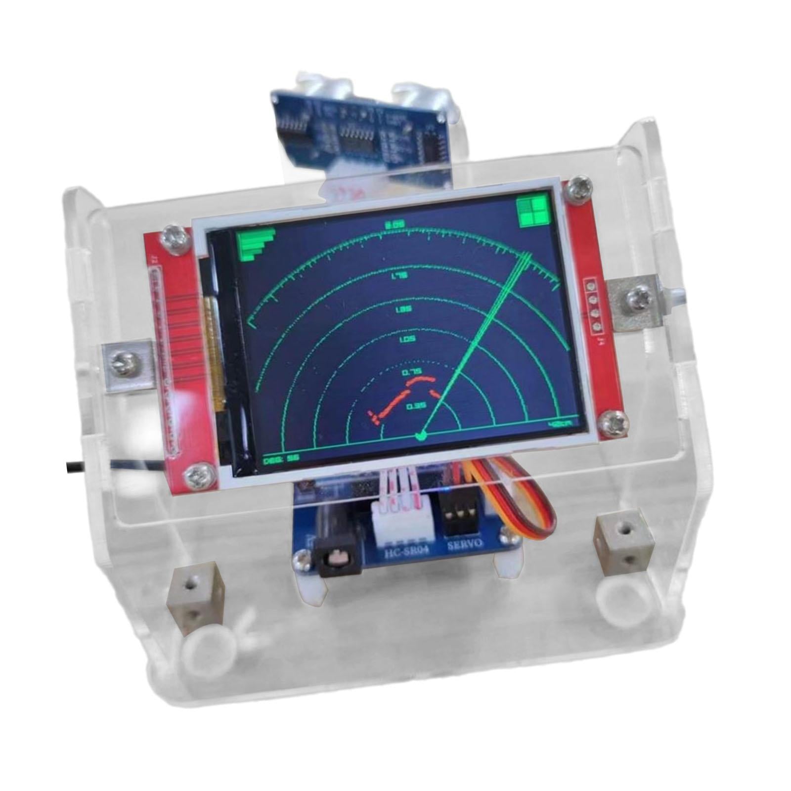 RC Ultrasonic Radar Sensors Module Kit Easy to Assemble for 1/10 RC Crawlers 2.8 inch Screen Set