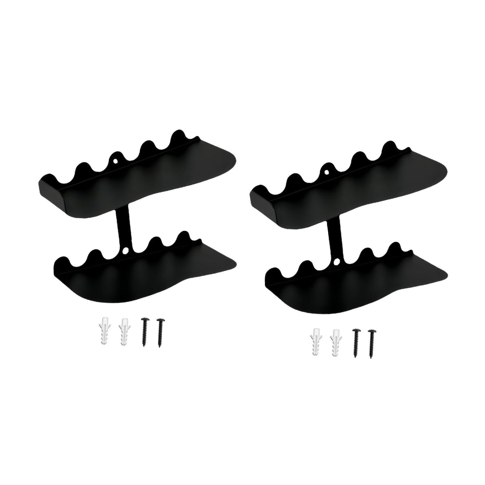 2 Pieces Floating Shoe Display Shelves Shoe Shelves for Exhibition Dormitory Wave