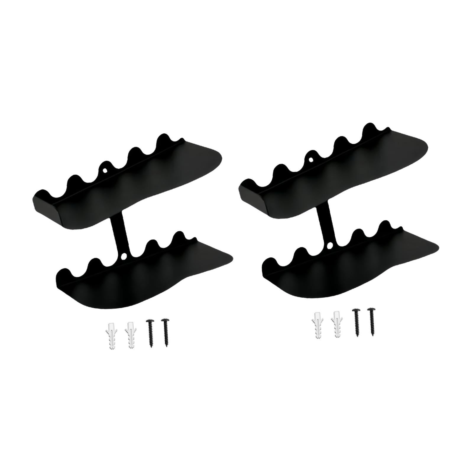 2 Pieces Floating Shoe Display Shelves Shoe Shelves for Exhibition Dormitory Wave