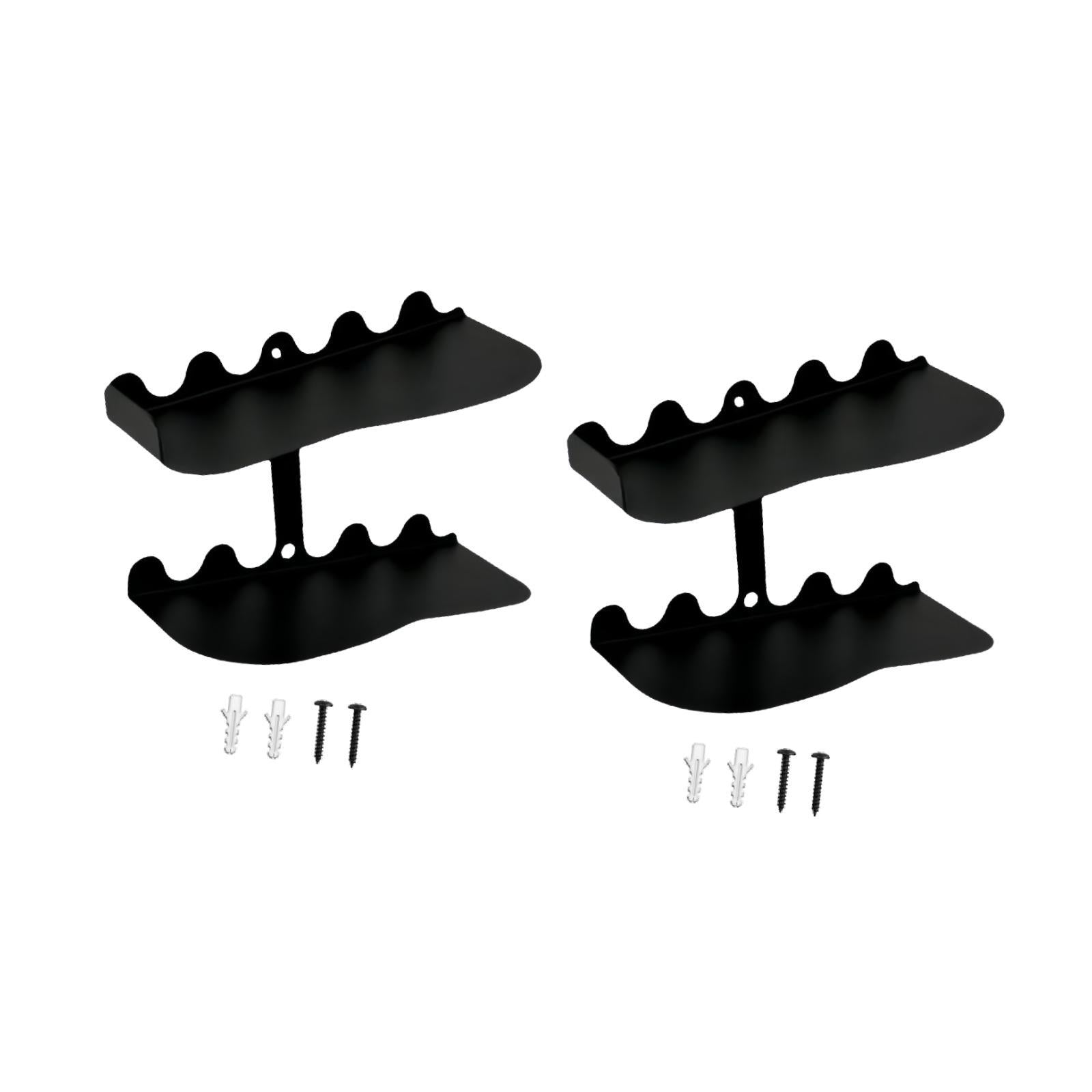 2 Pieces Floating Shoe Display Shelves Shoe Shelves for Exhibition Dormitory Wave
