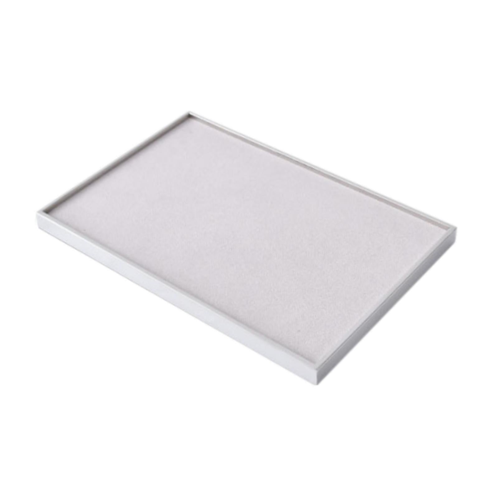 Velvet Jewelry Tray Necklace Bracelet Rings Showcase for Pendant Drawer Home Gray