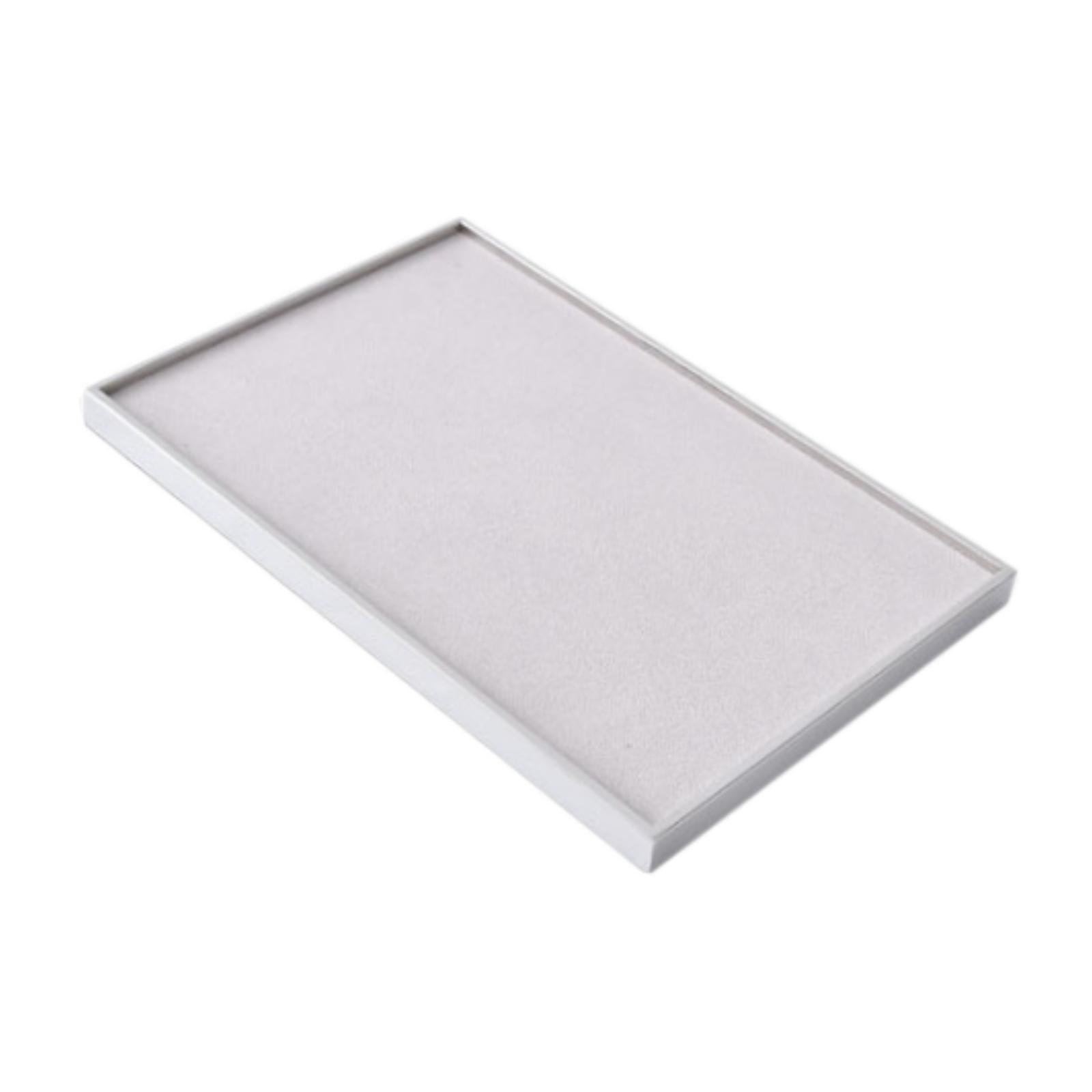 Velvet Jewelry Tray Necklace Bracelet Rings Showcase for Pendant Drawer Home Gray